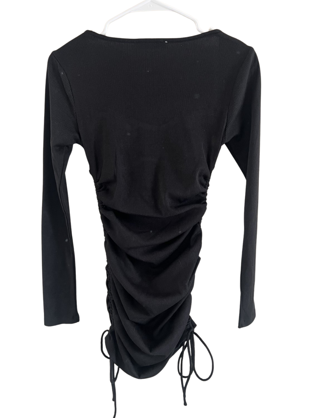 Idem Ditto Black Ruched Bodycon Mini Dress NWT Size S