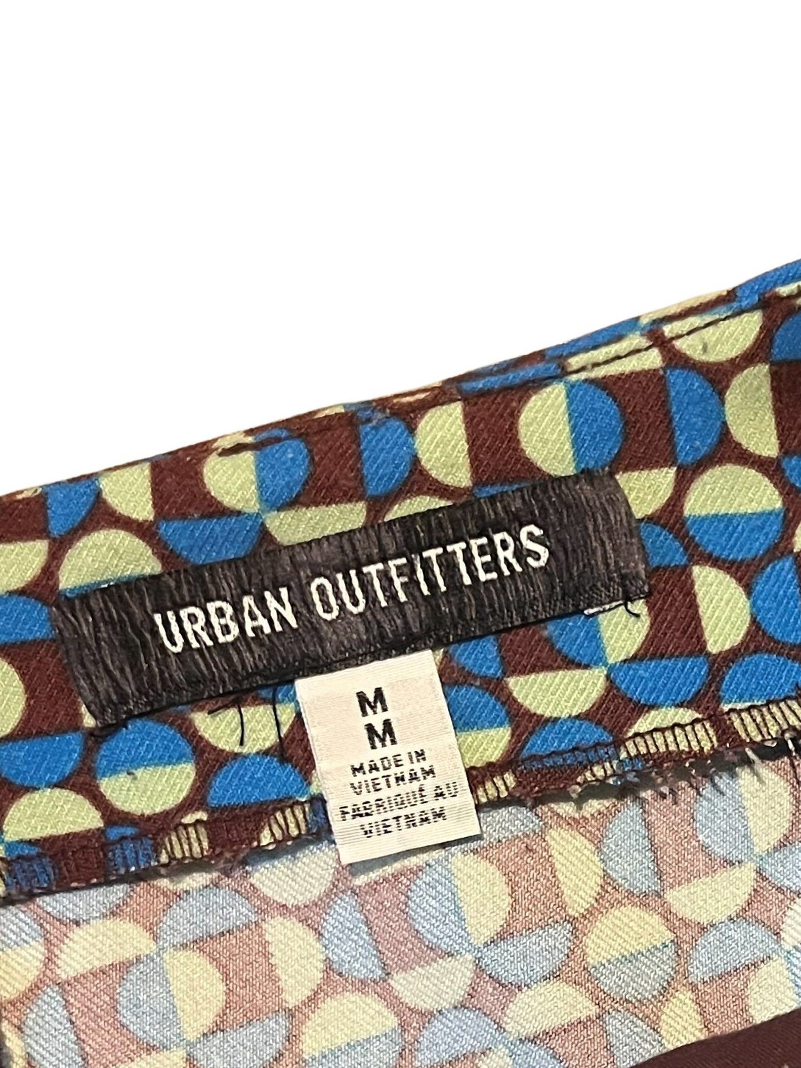 Urban Outfitters Blue Geometric Print Mini Skirt - Size M