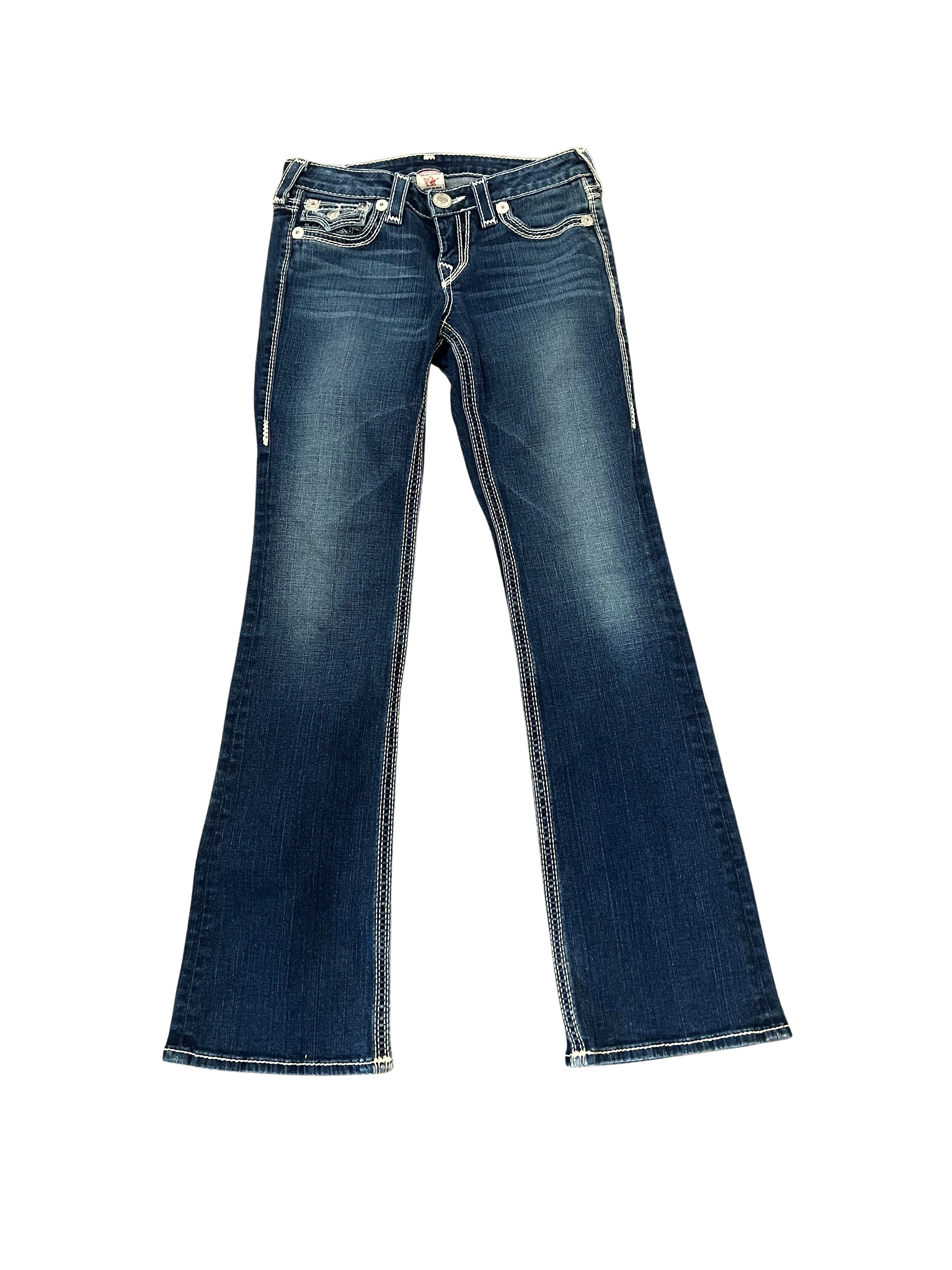 True Religion Becky Bootcut Jeans - Size 28, Thick Stitch