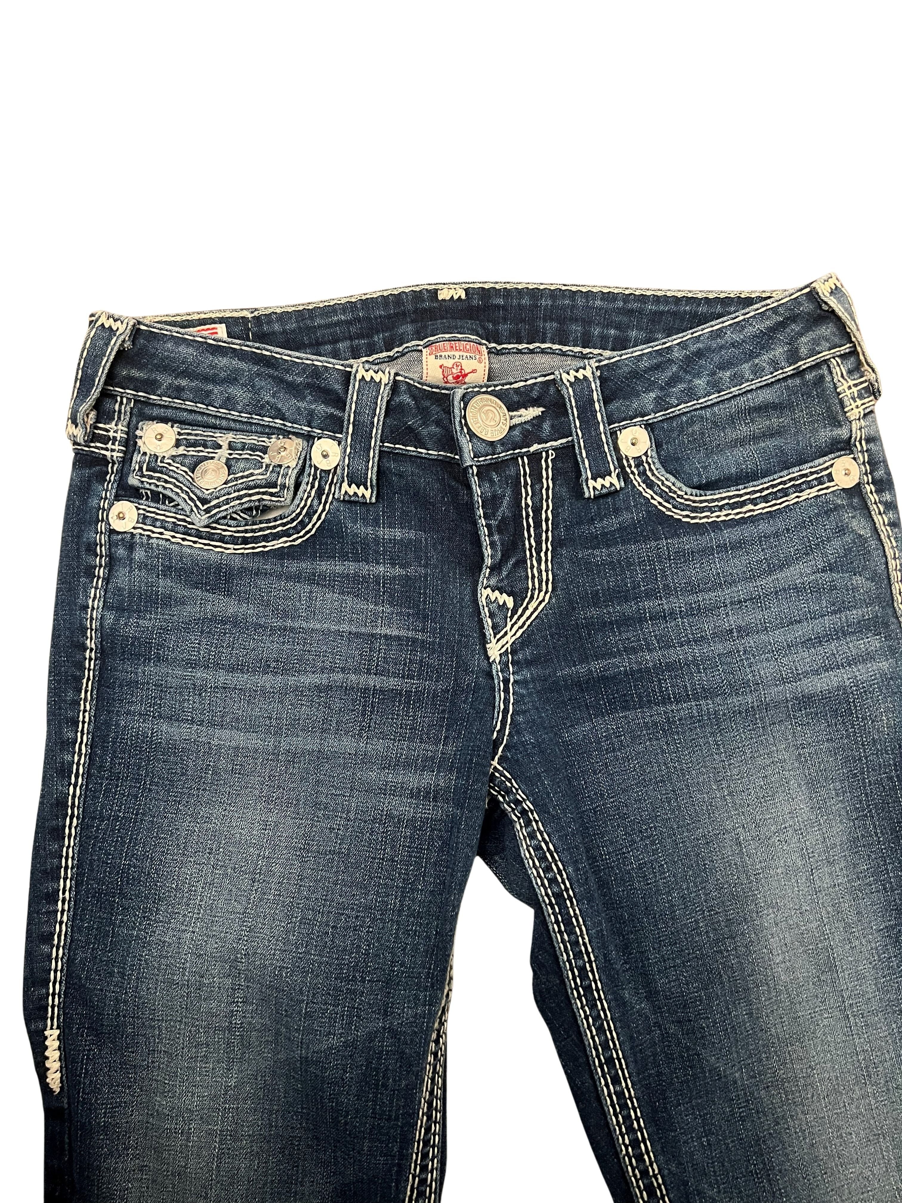 True Religion Becky Bootcut Jeans - Size 28, Thick Stitch