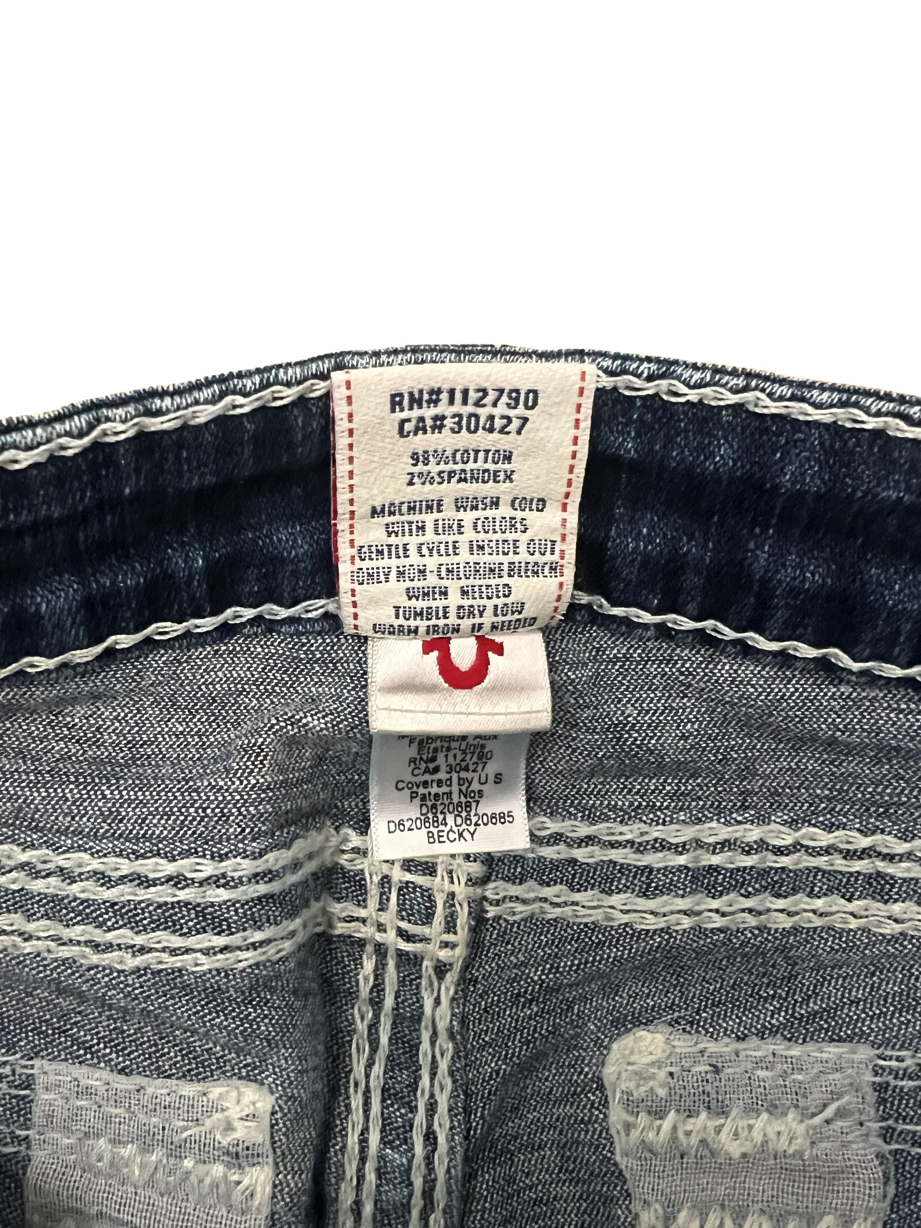 True Religion Becky Bootcut Jeans - Size 28, Thick Stitch