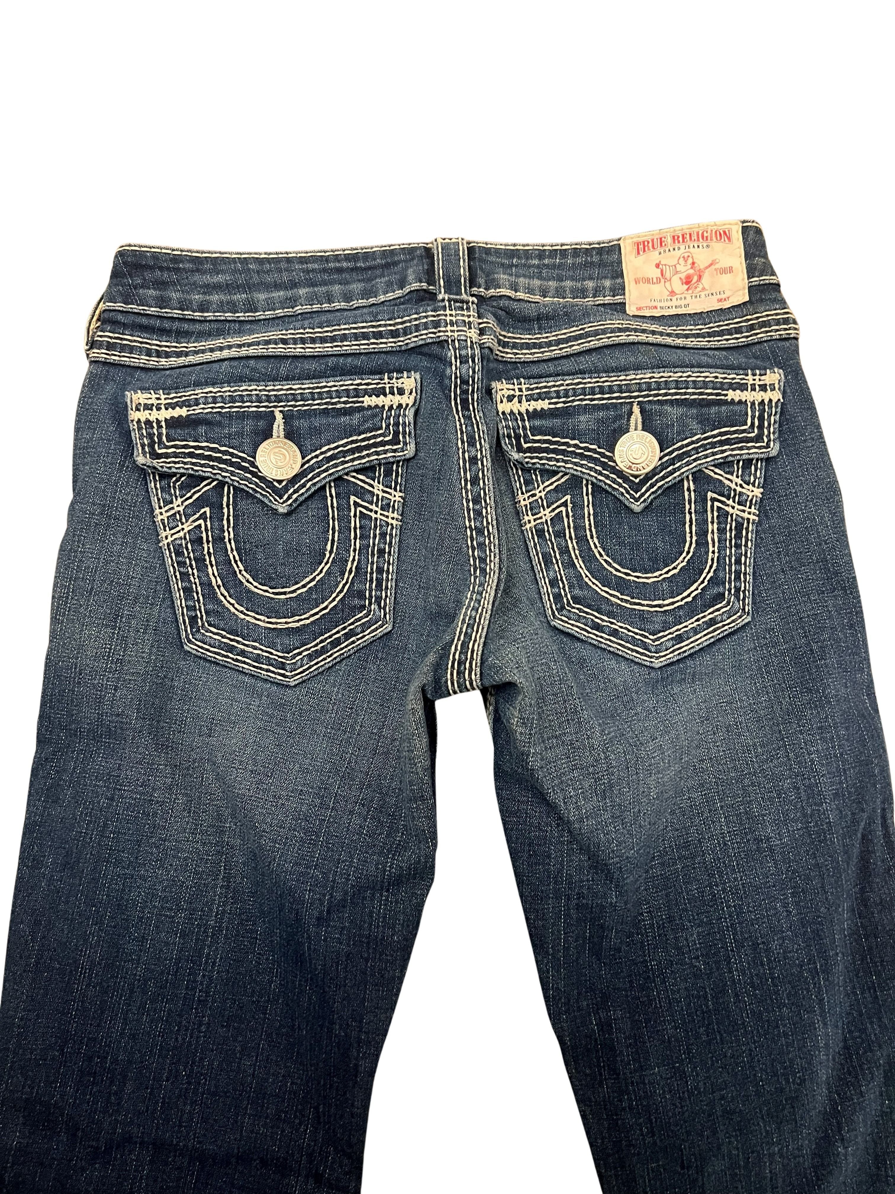 True Religion Becky Bootcut Jeans - Size 28, Thick Stitch