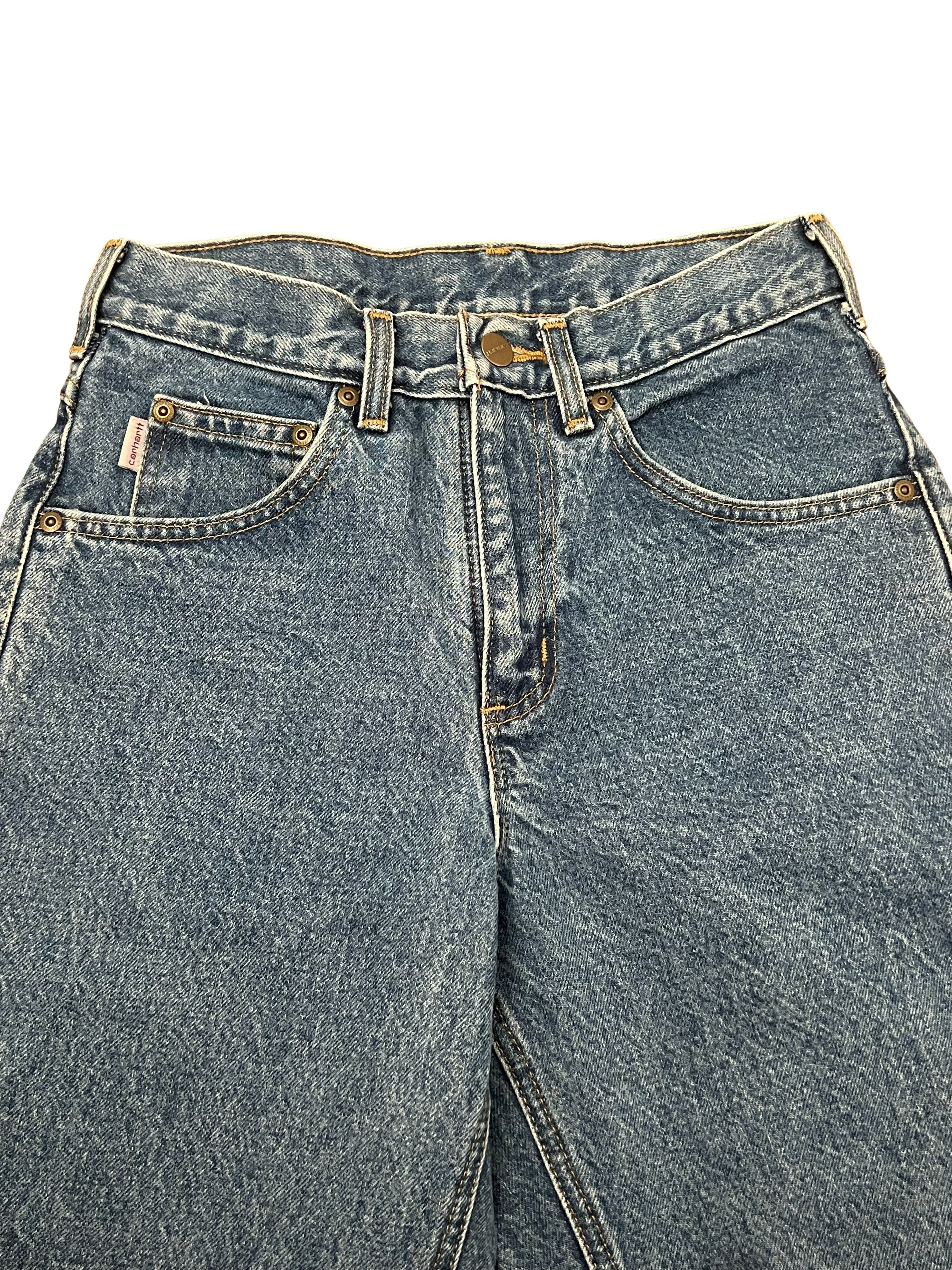 Carhartt Medium Wash Denim Jeans - Classic Workwear Style