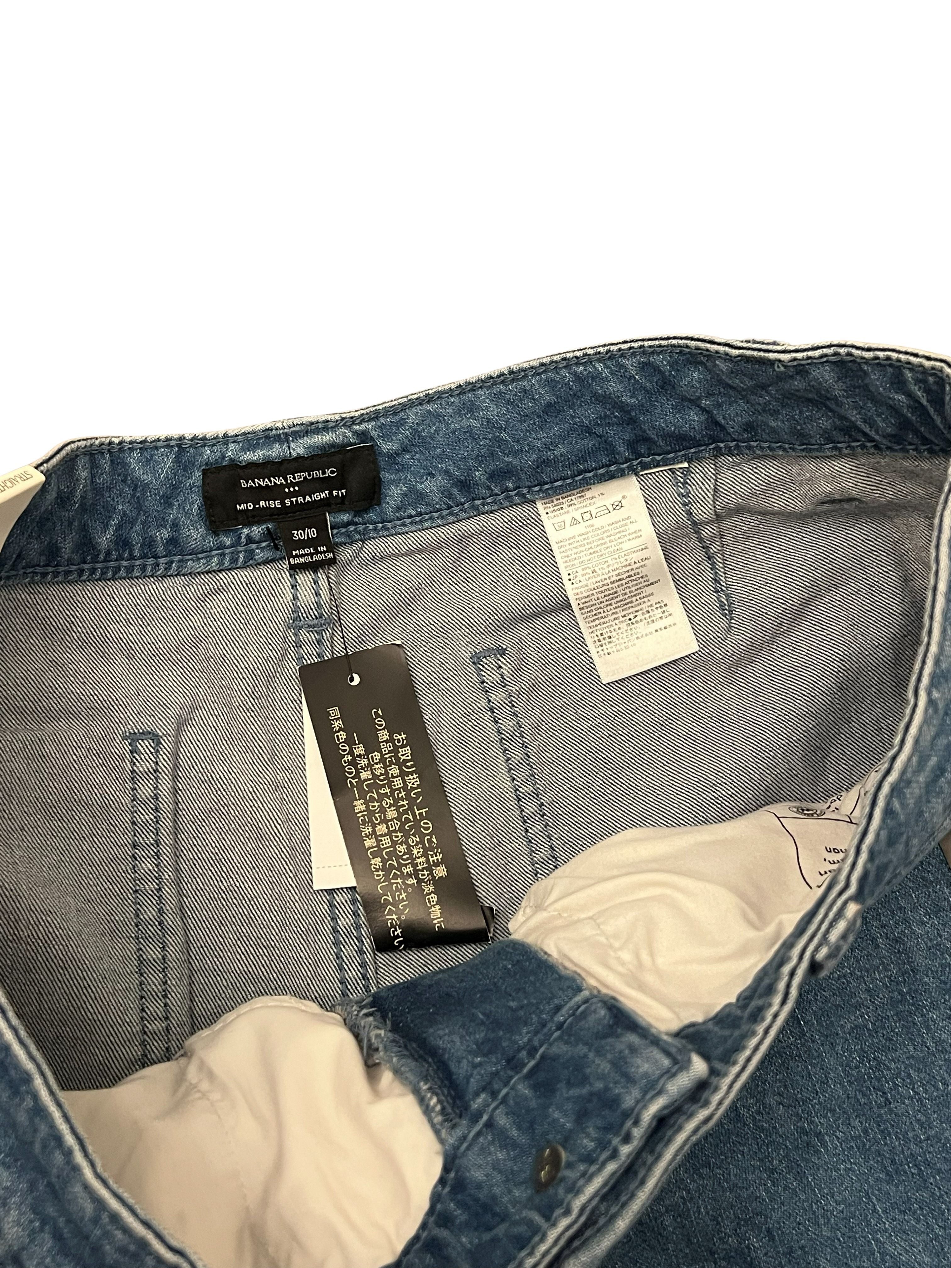 Banana Republic Mid-Rise Straight Carpenter Jeans NWT Size 30/10