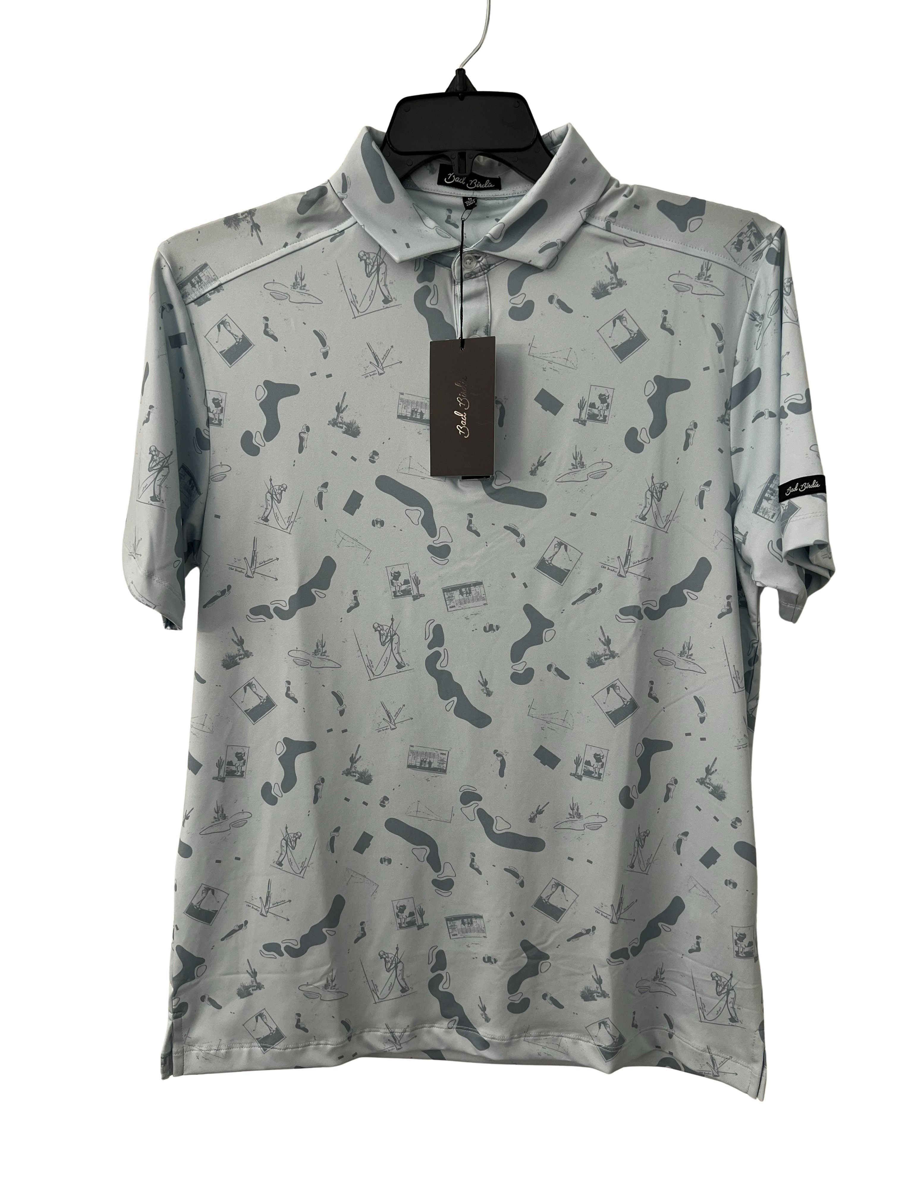 Bad Birdie Men's Golf Polo Shirt Size M Novelty Print NWT