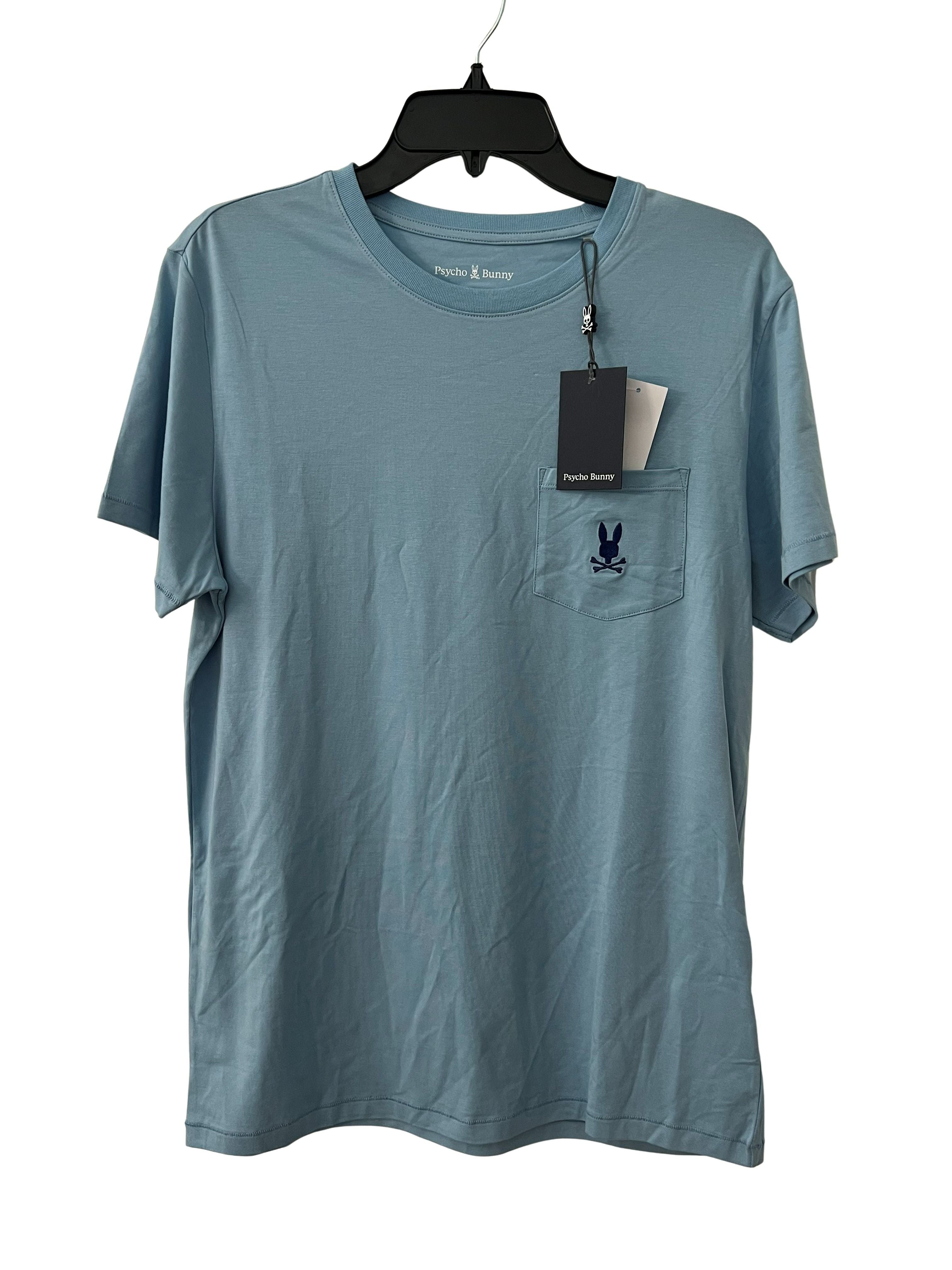 Psycho Bunny Men's Pocket T-Shirt Light Blue Size S NWT
