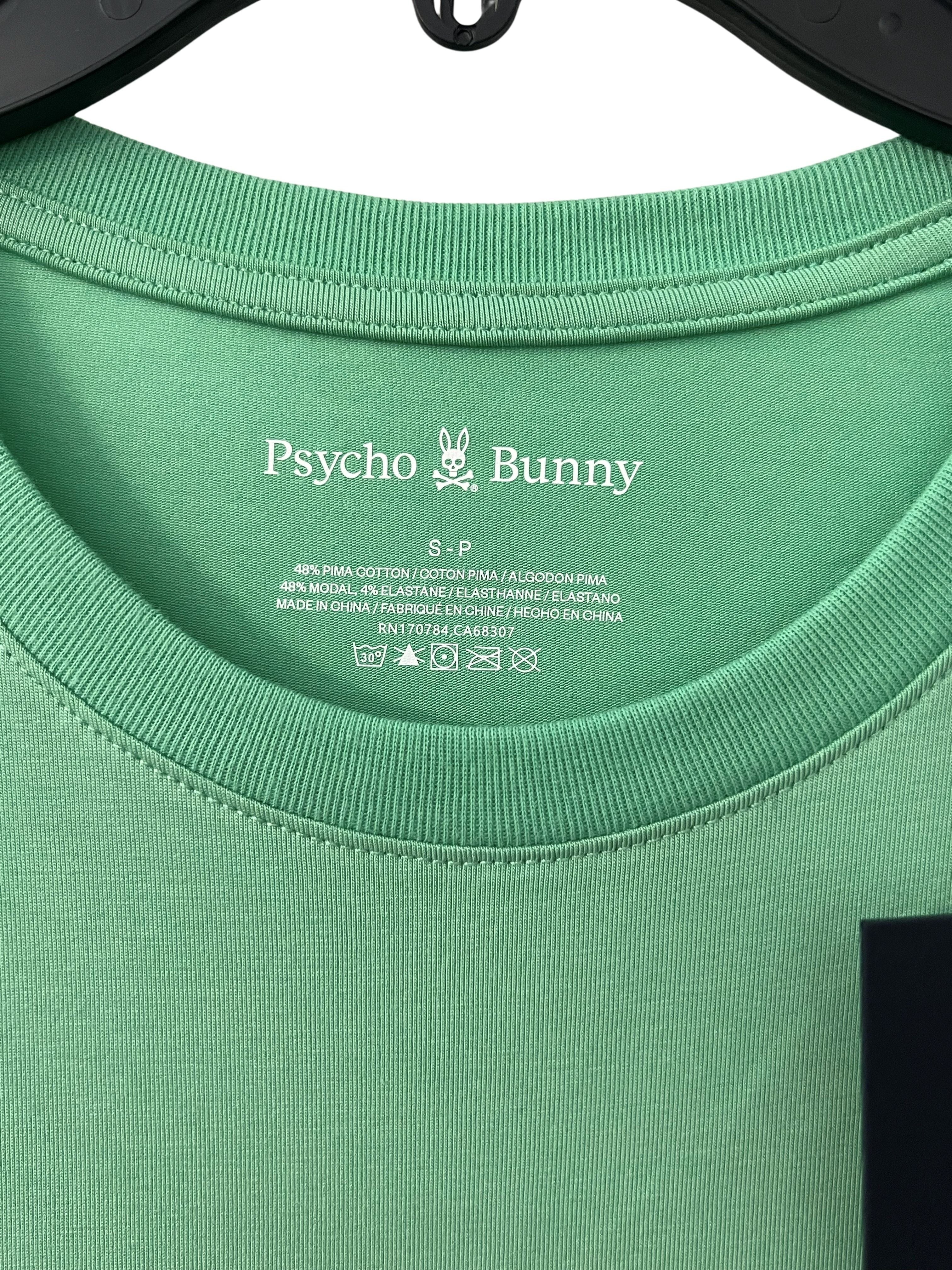 Psycho Bunny Men's Small Green Pocket T-Shirt NWT