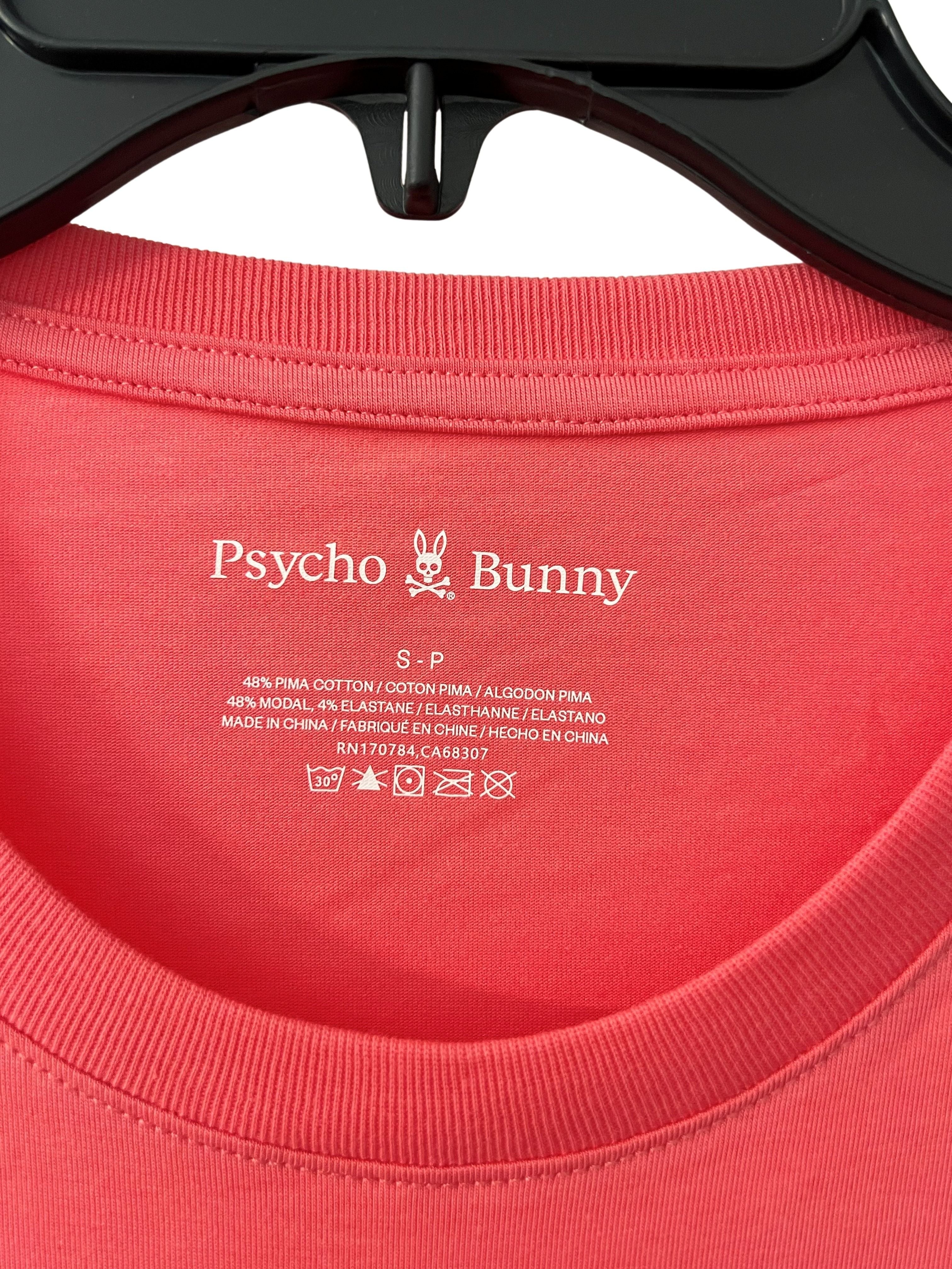 Psycho Bunny Men's Coral Pocket T-Shirt NWT Size S