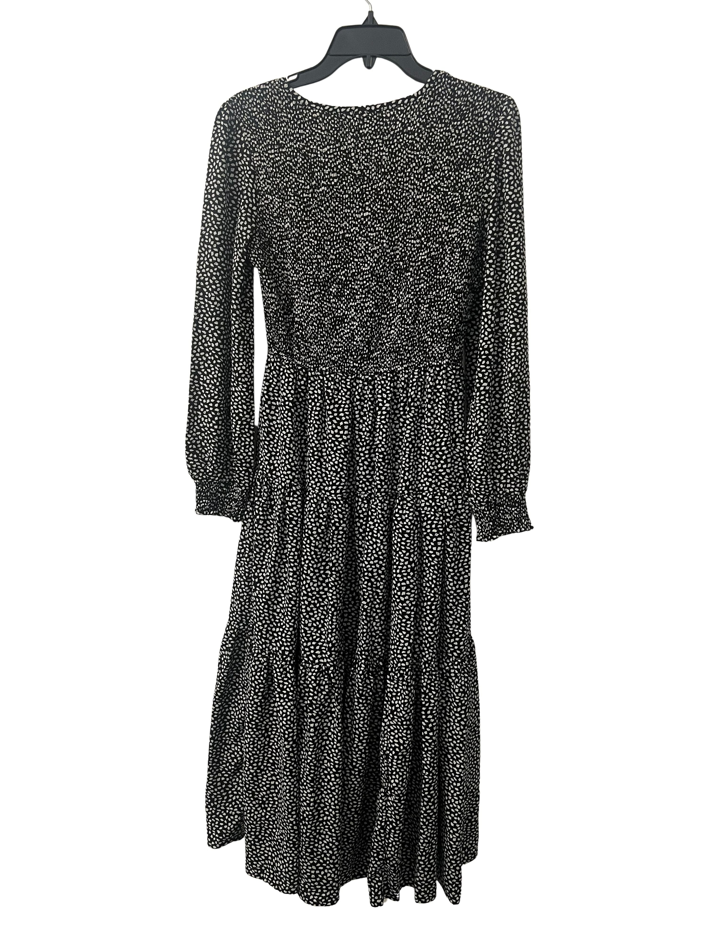 Petal + Pup Black & White Printed Midi Dress, Size US 6