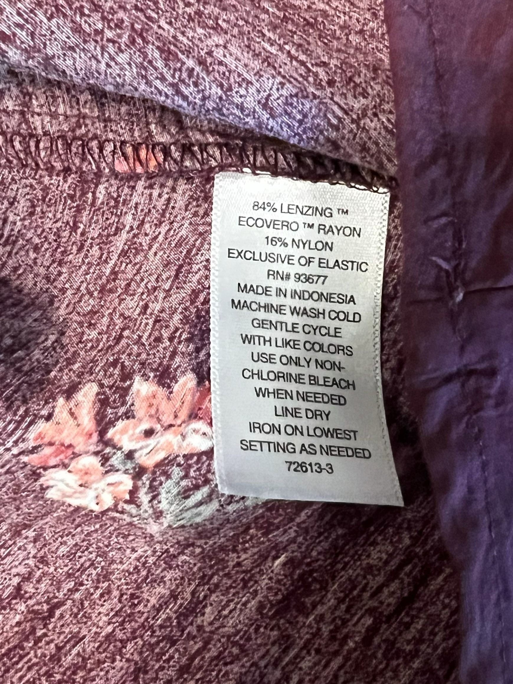 a.n.a Women's Size S Burgundy Floral Smocked Dress