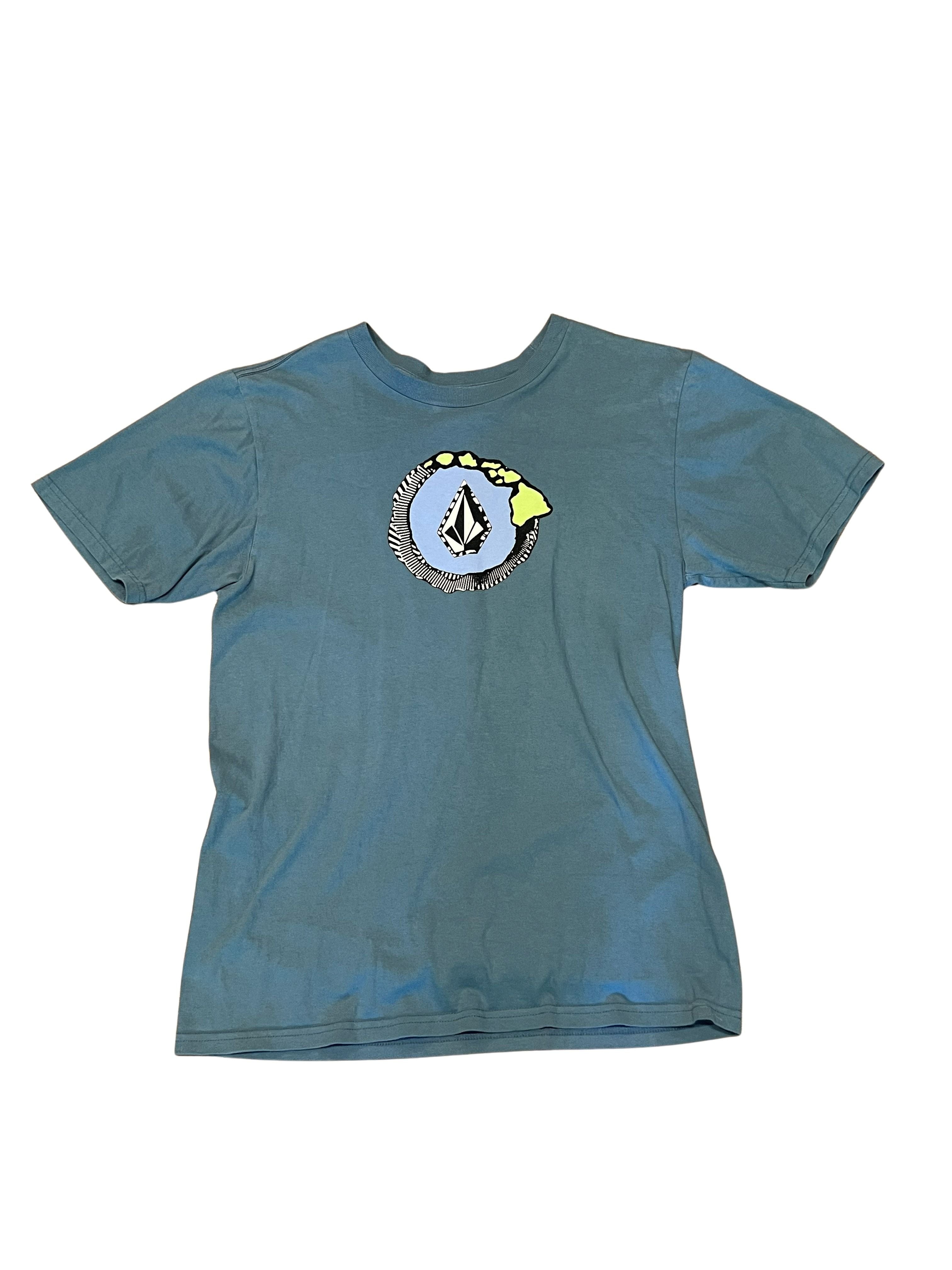 Volcom Graphic T-Shirt - Slate Blue Hawaii Stone Logo Tee