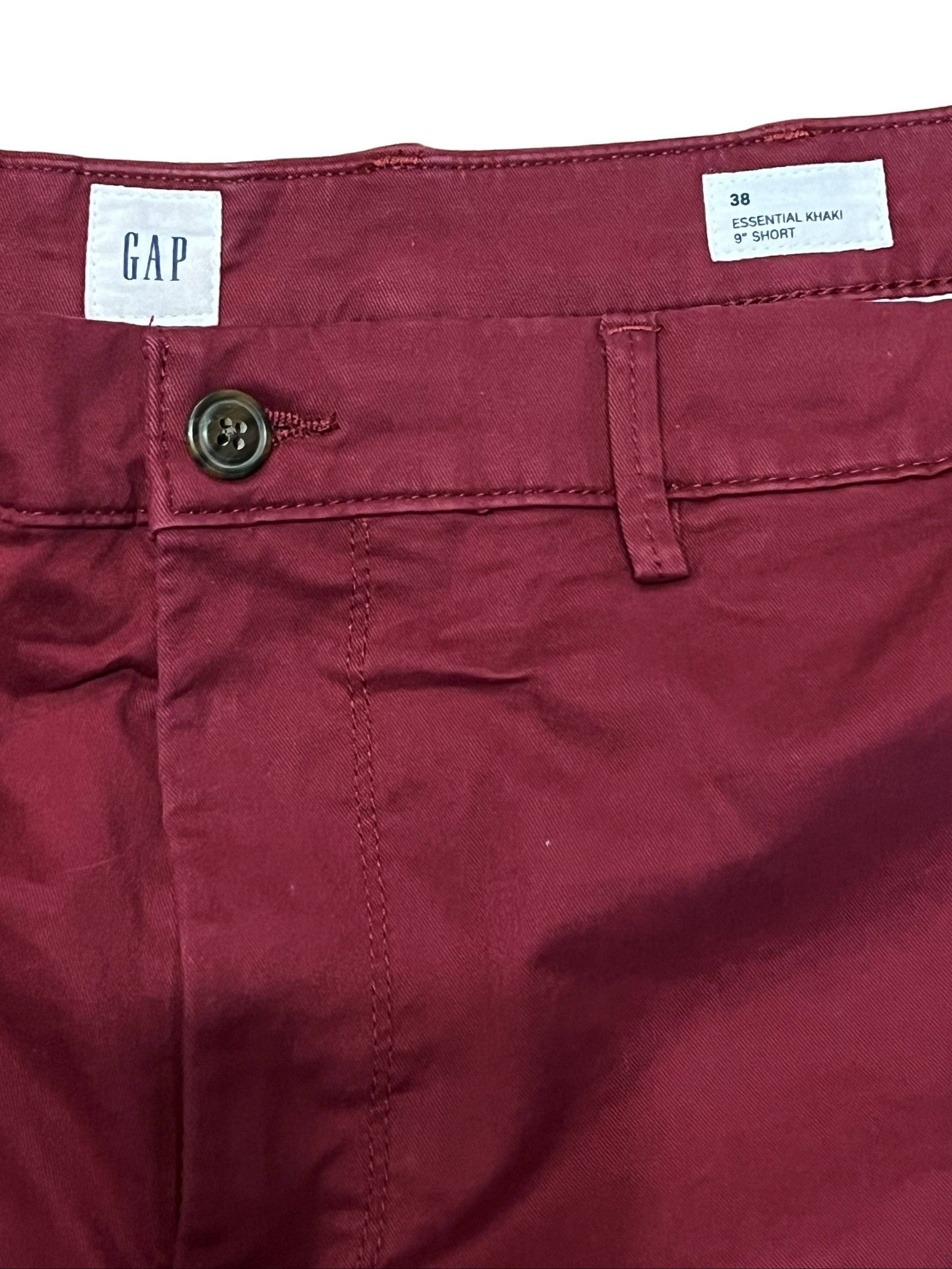 Gap Essential Khaki 9" Short Men's Size 38 Burgundy Chino Shorts