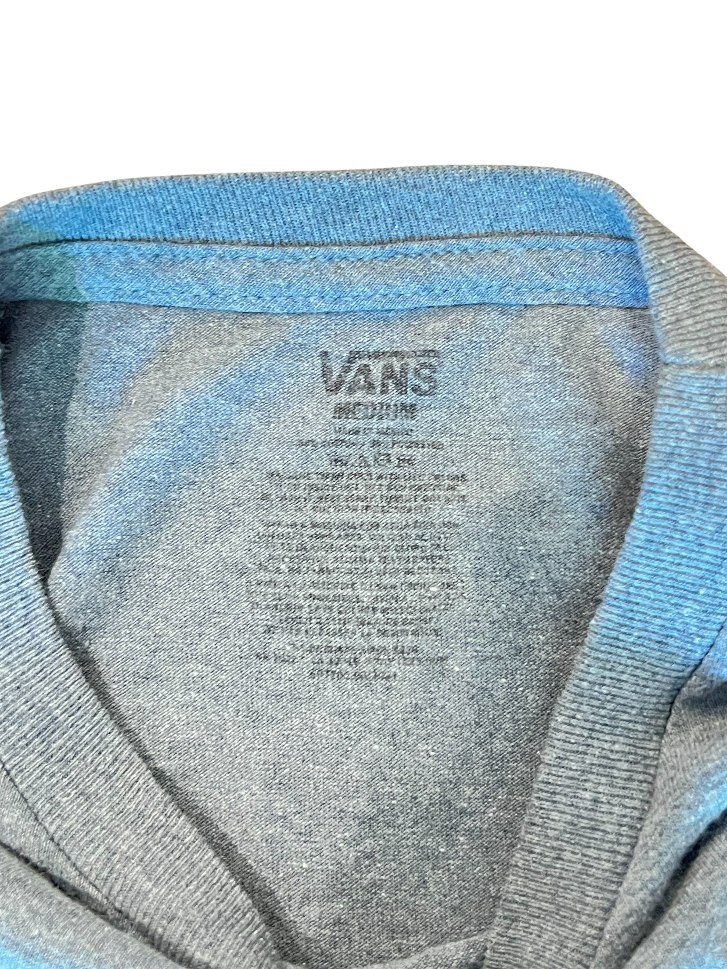 Vans Checkerboard Logo Graphic T-Shirt Heather Gray Size Medium