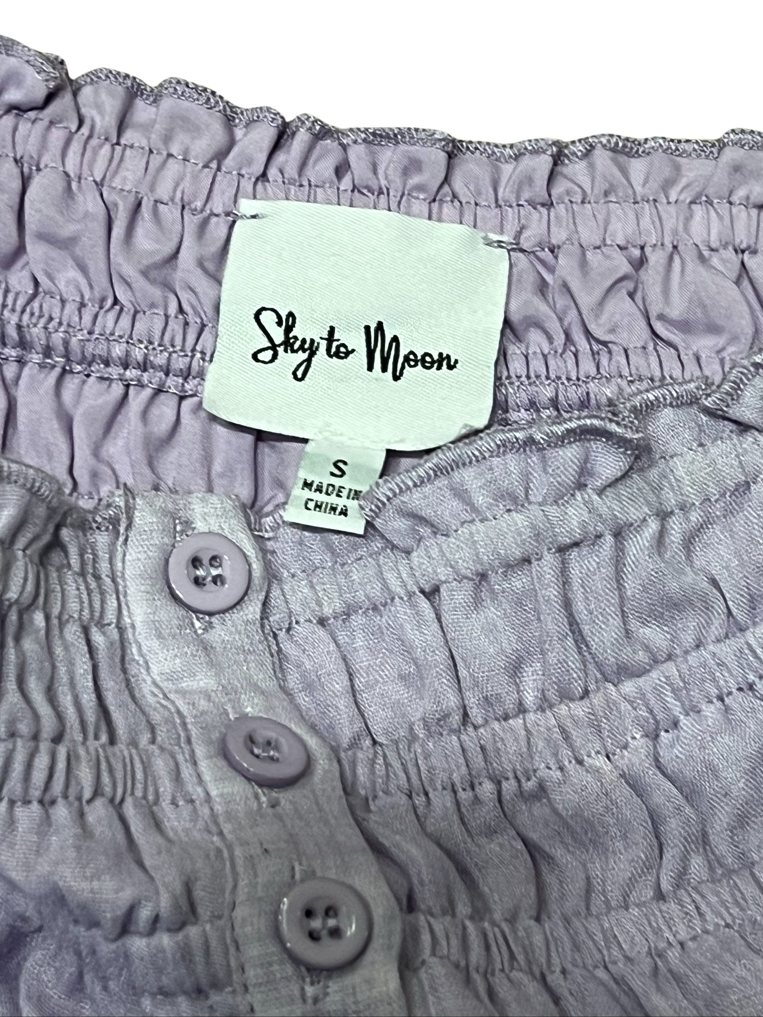 Sky to Moon Lavender Smocked Mini Dress - Size S