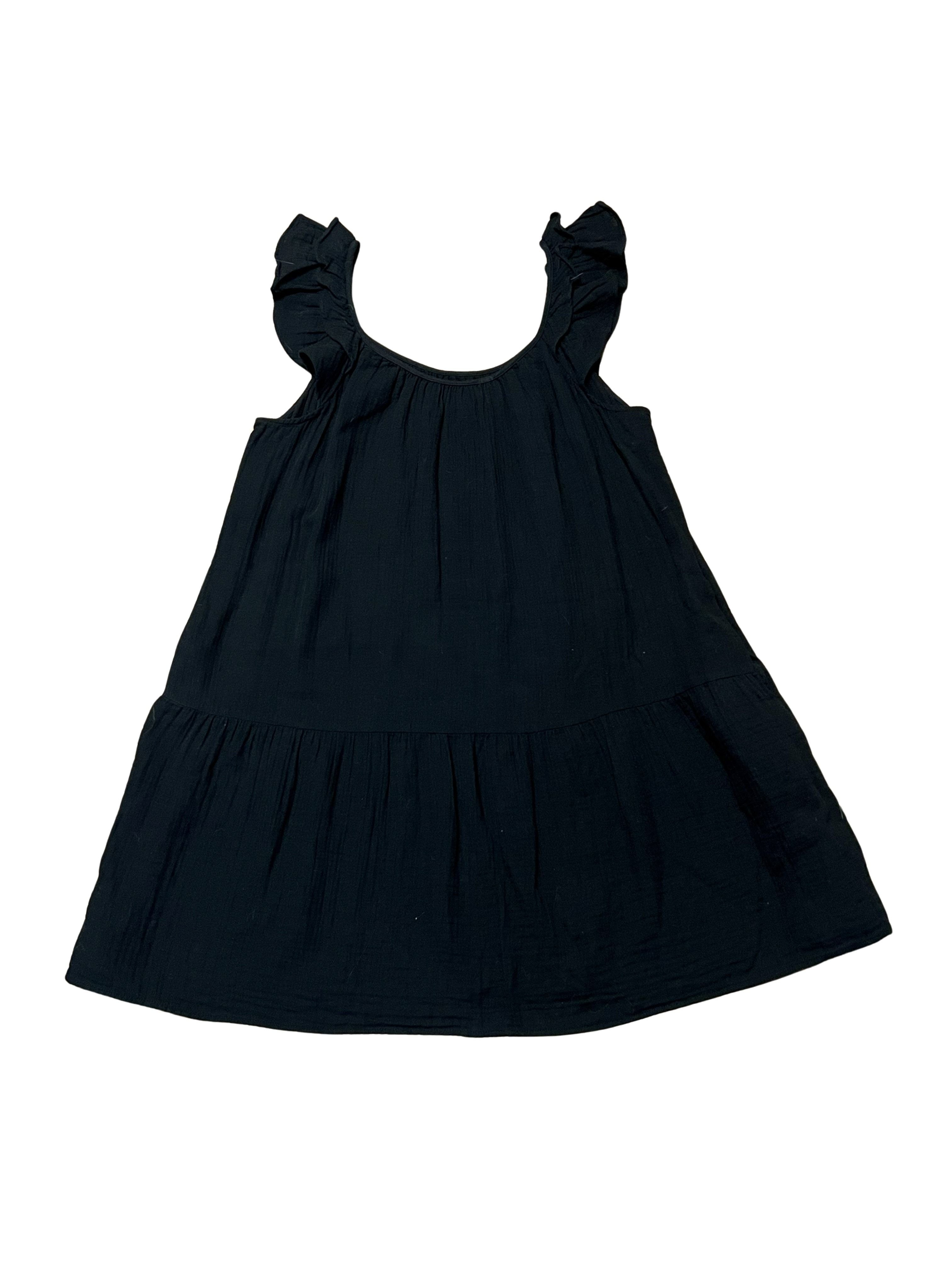 Gap Black Tiered Ruffle Sleeve Shift Dress Size XXL