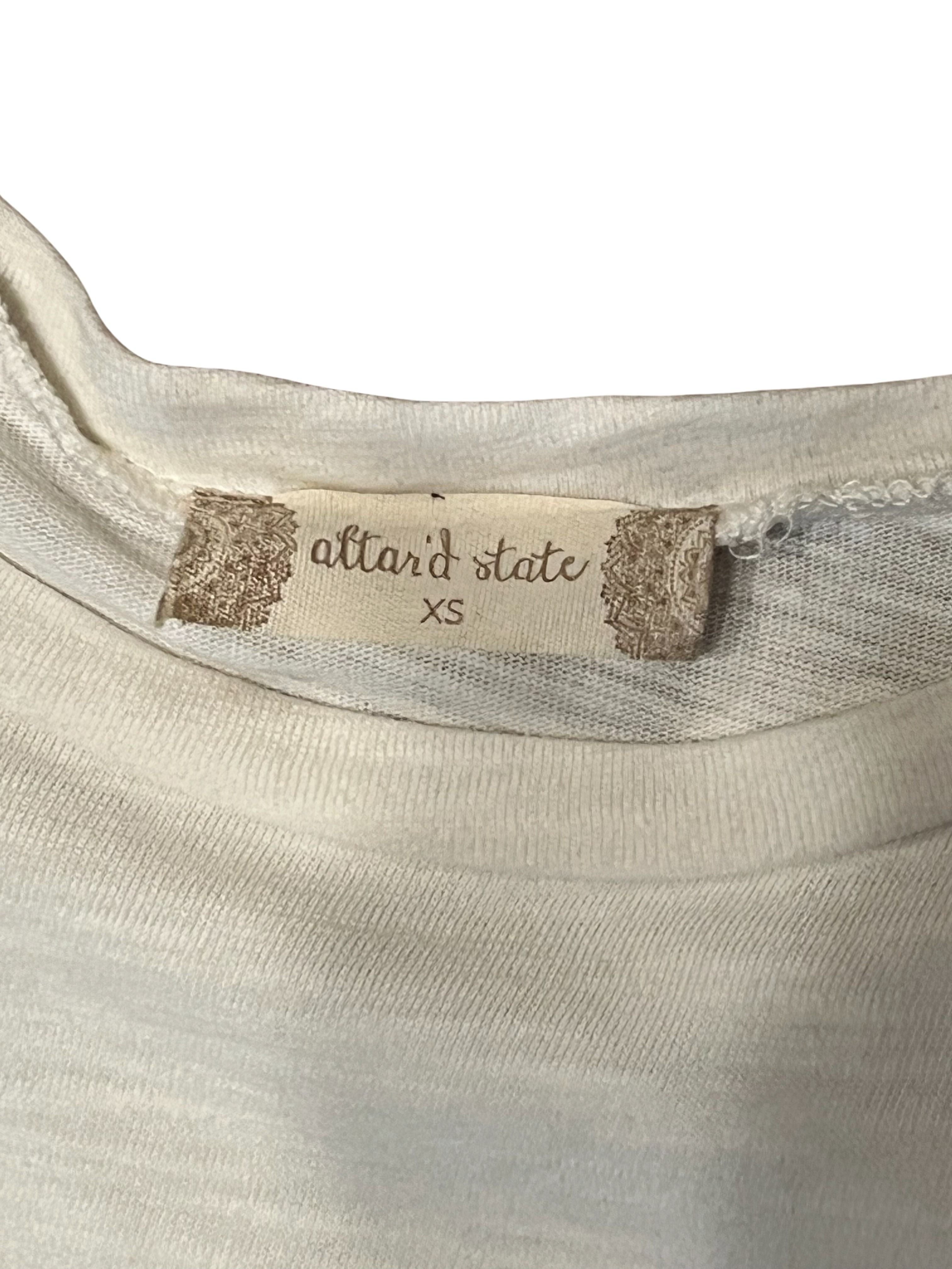 Altar'd State White Babydoll Dress with Eyelet Sleeves - XS