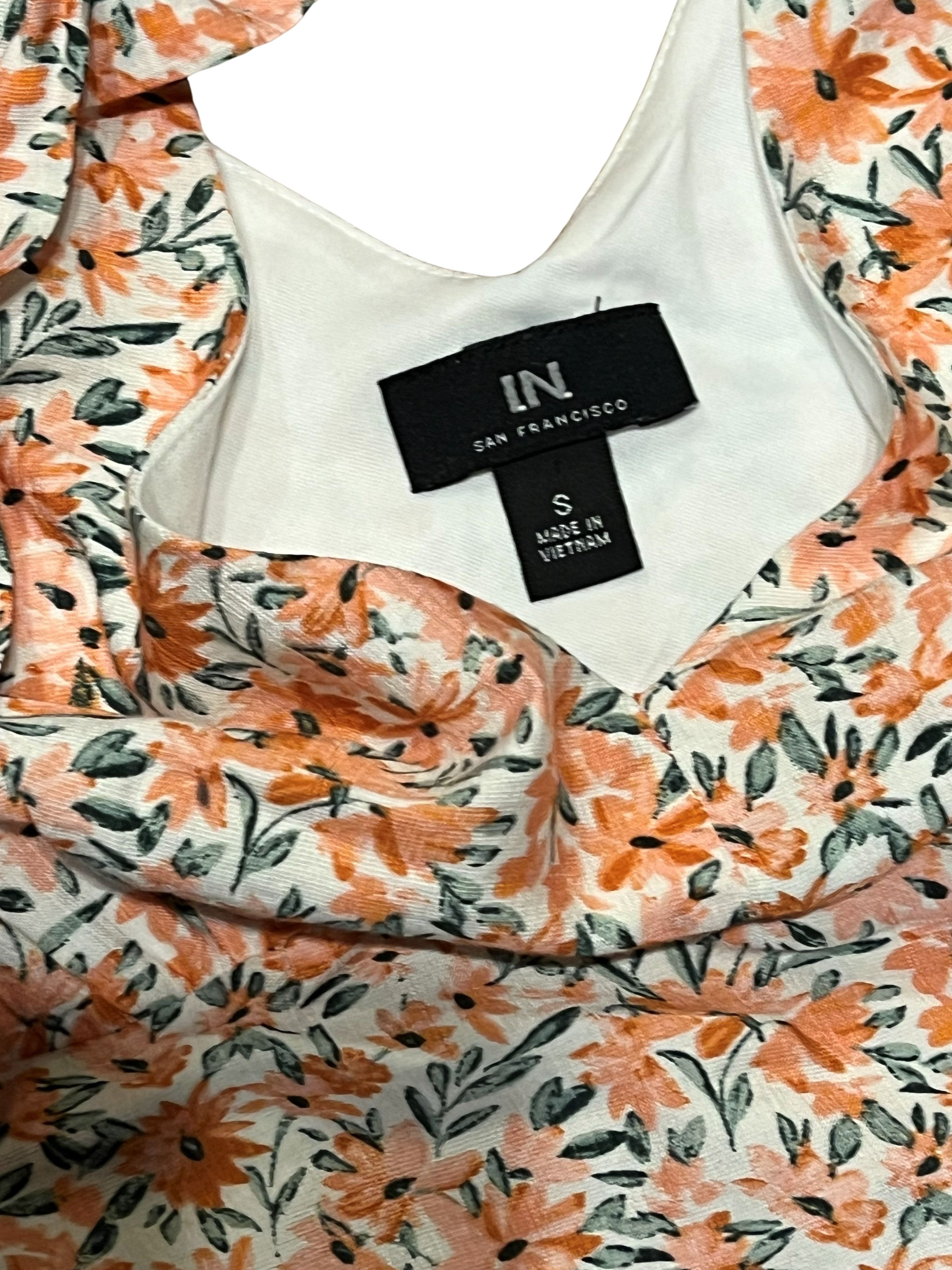 IN San Francisco Floral Tie-Shoulder Mini Dress - Size S, NWT