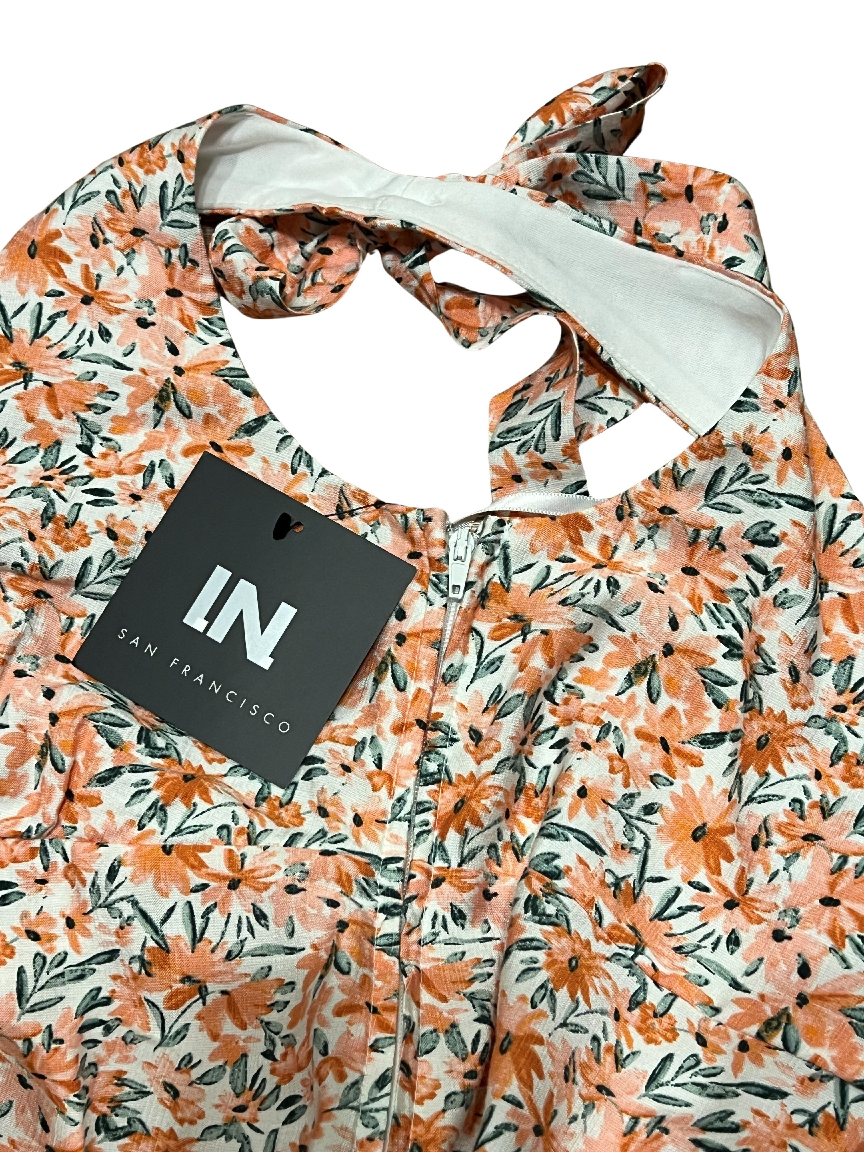 IN San Francisco Floral Tie-Shoulder Mini Dress - Size S, NWT