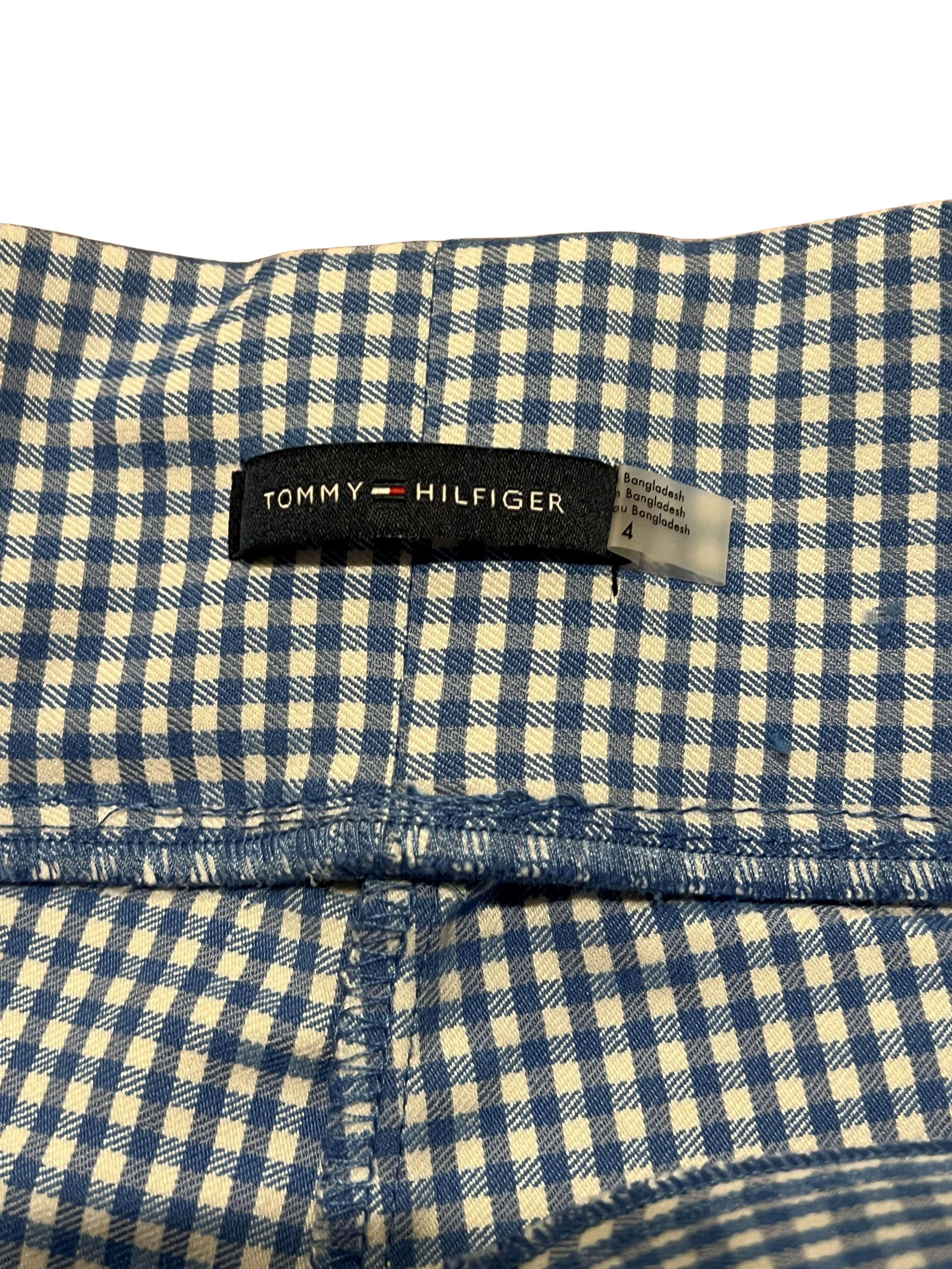 Tommy Hilfiger Women's Blue Gingham Bermuda Shorts Size 4 NWT