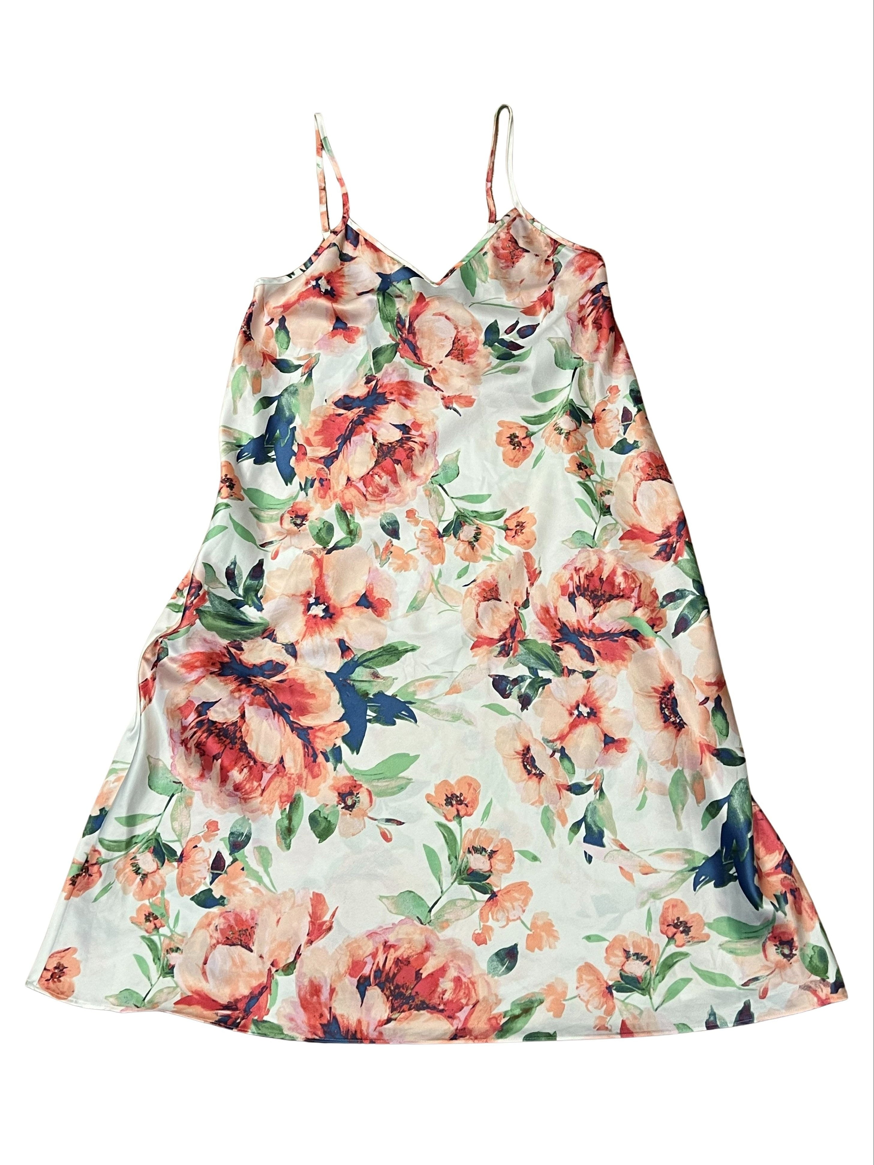 Floral Print Sundress with Adjustable Spaghetti Straps