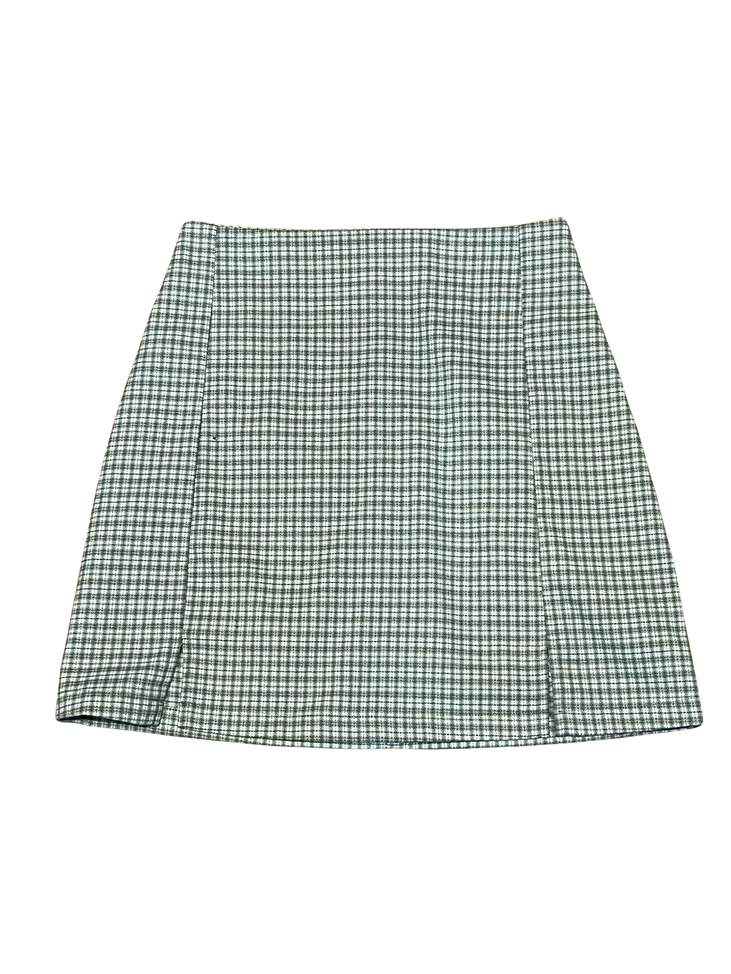 J. Galt California Green Plaid Mini Skirt
