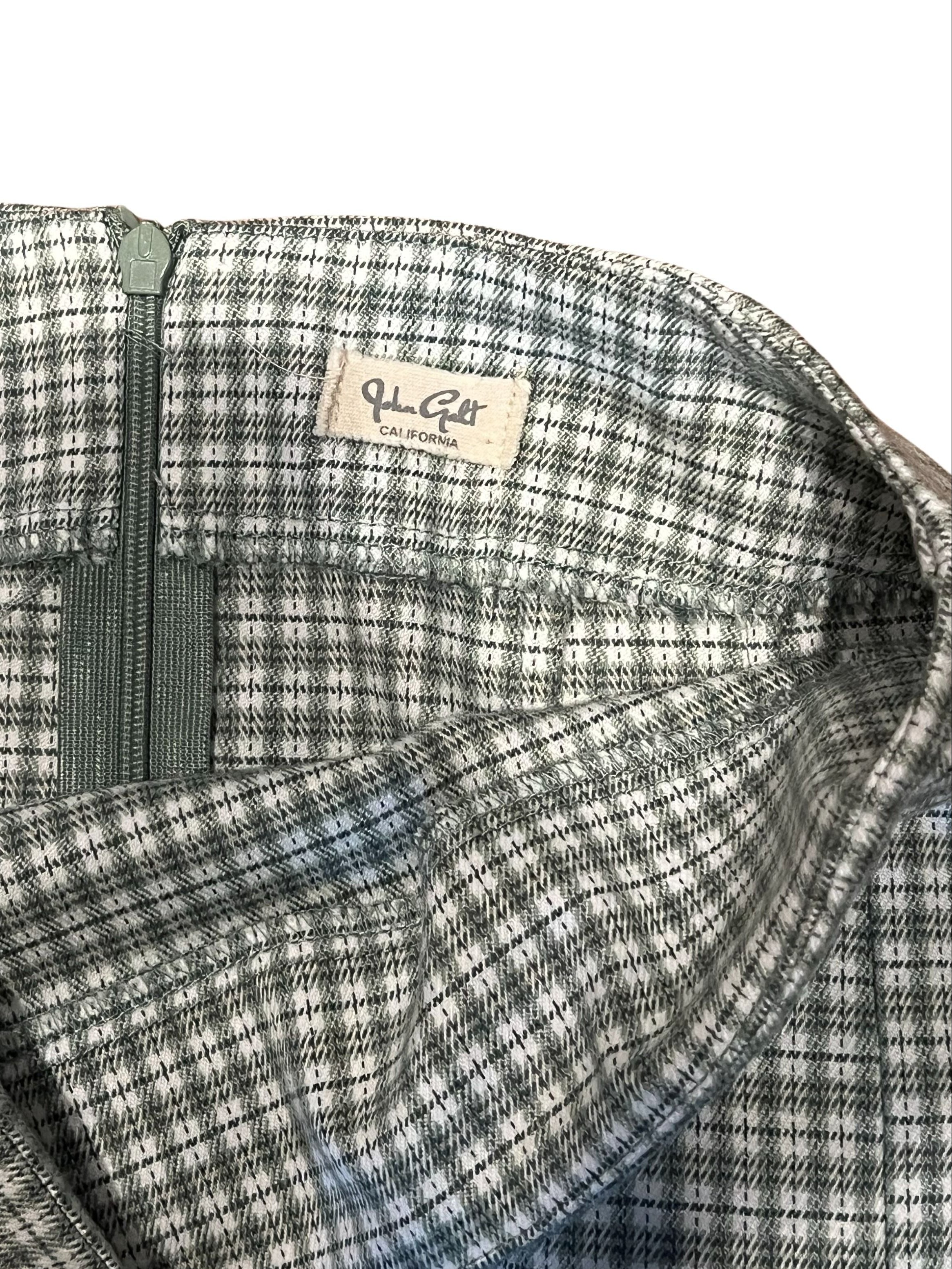 J. Galt California Green Plaid Mini Skirt