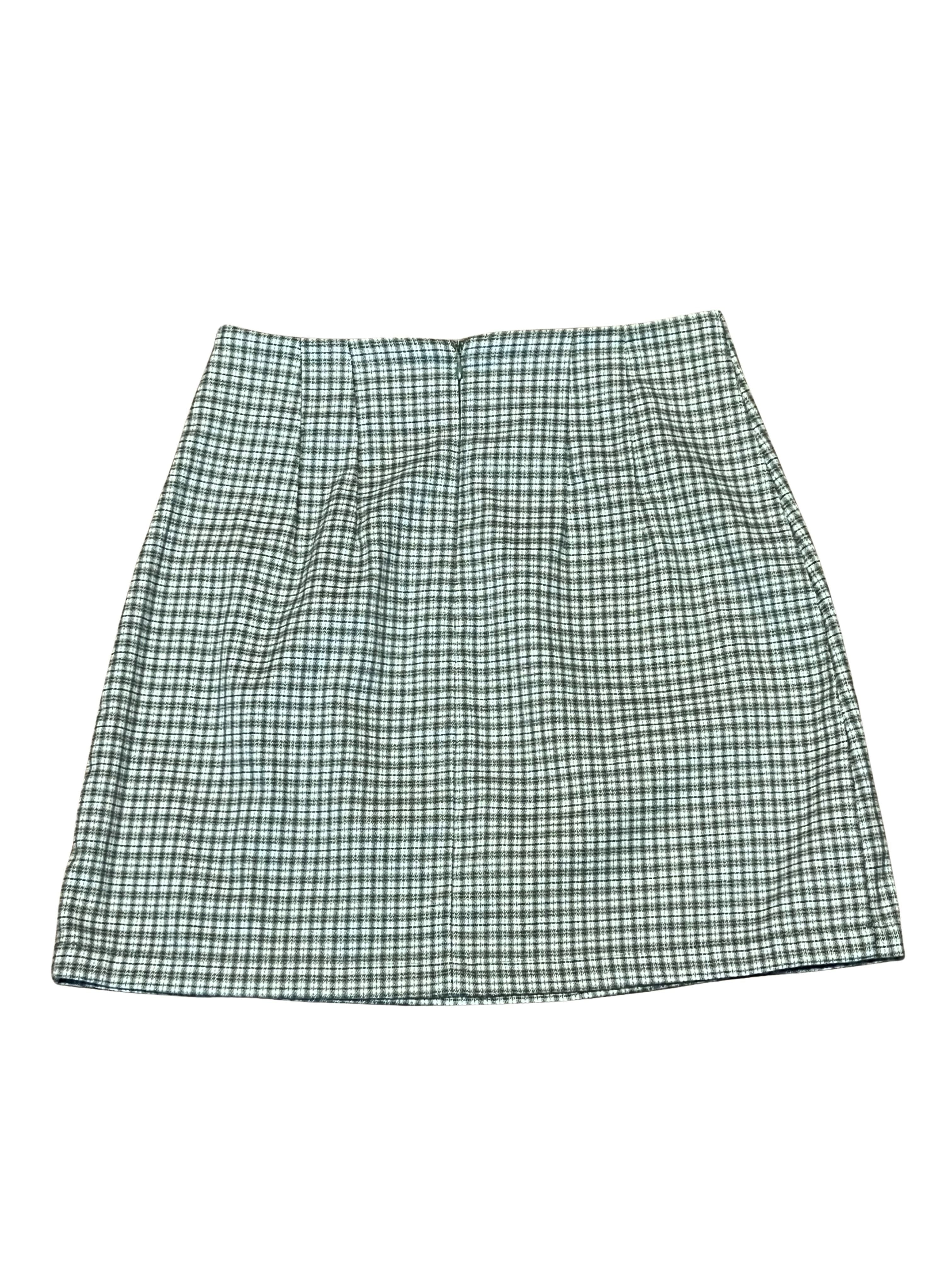 J. Galt California Green Plaid Mini Skirt