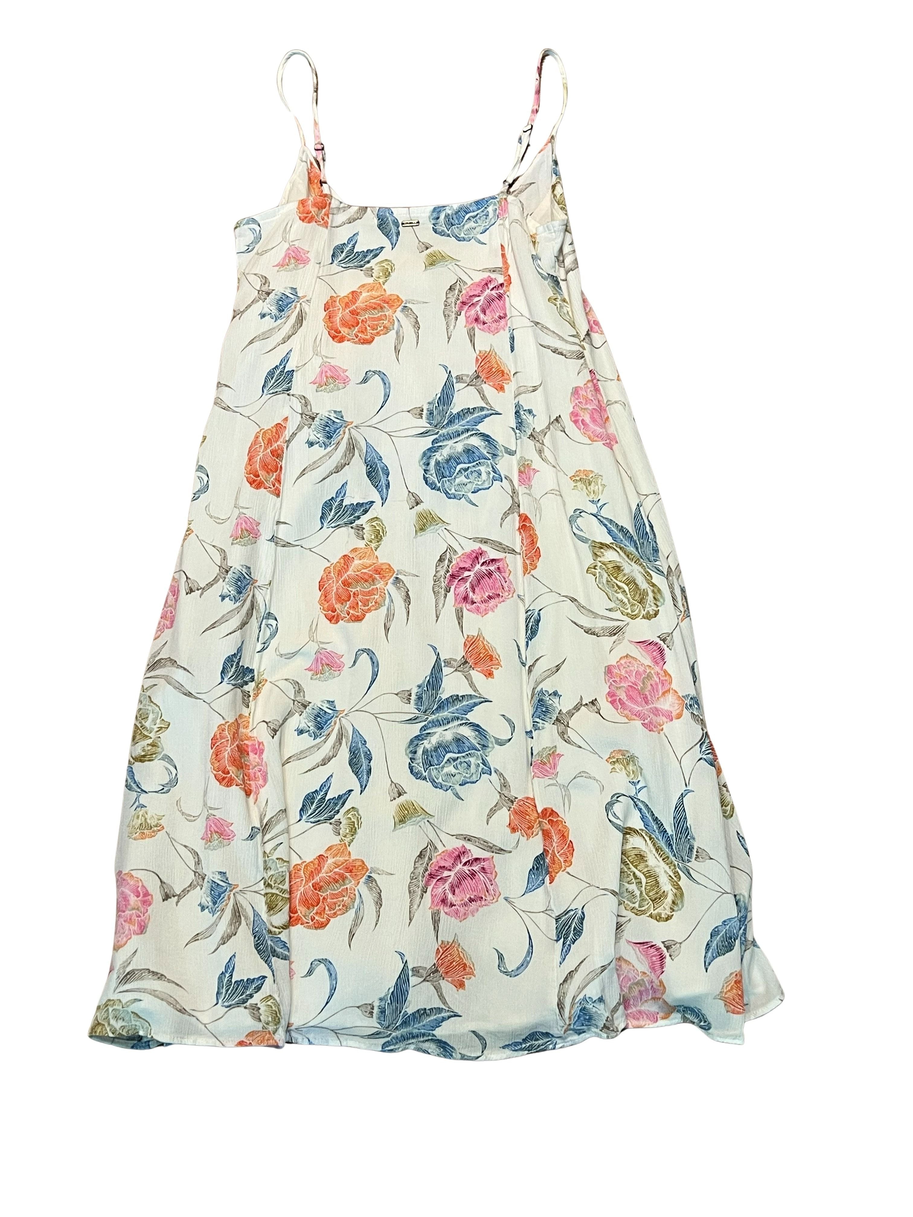 O'Neill Floral Wrap Dress - Women's Size S - Ivory Multicolor