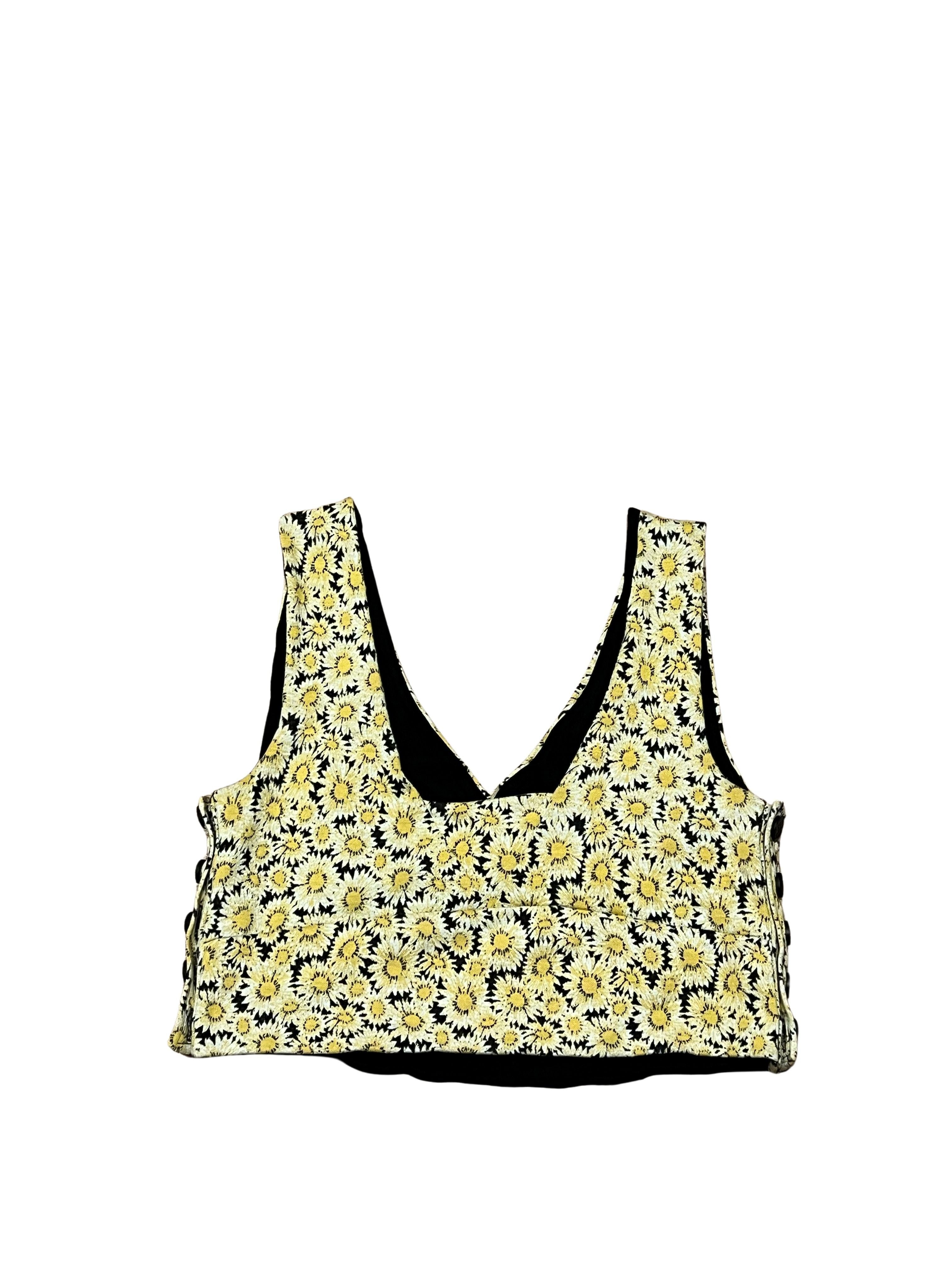 Maeve by Anthropologie Daisy Floral Crop Top Sz Large