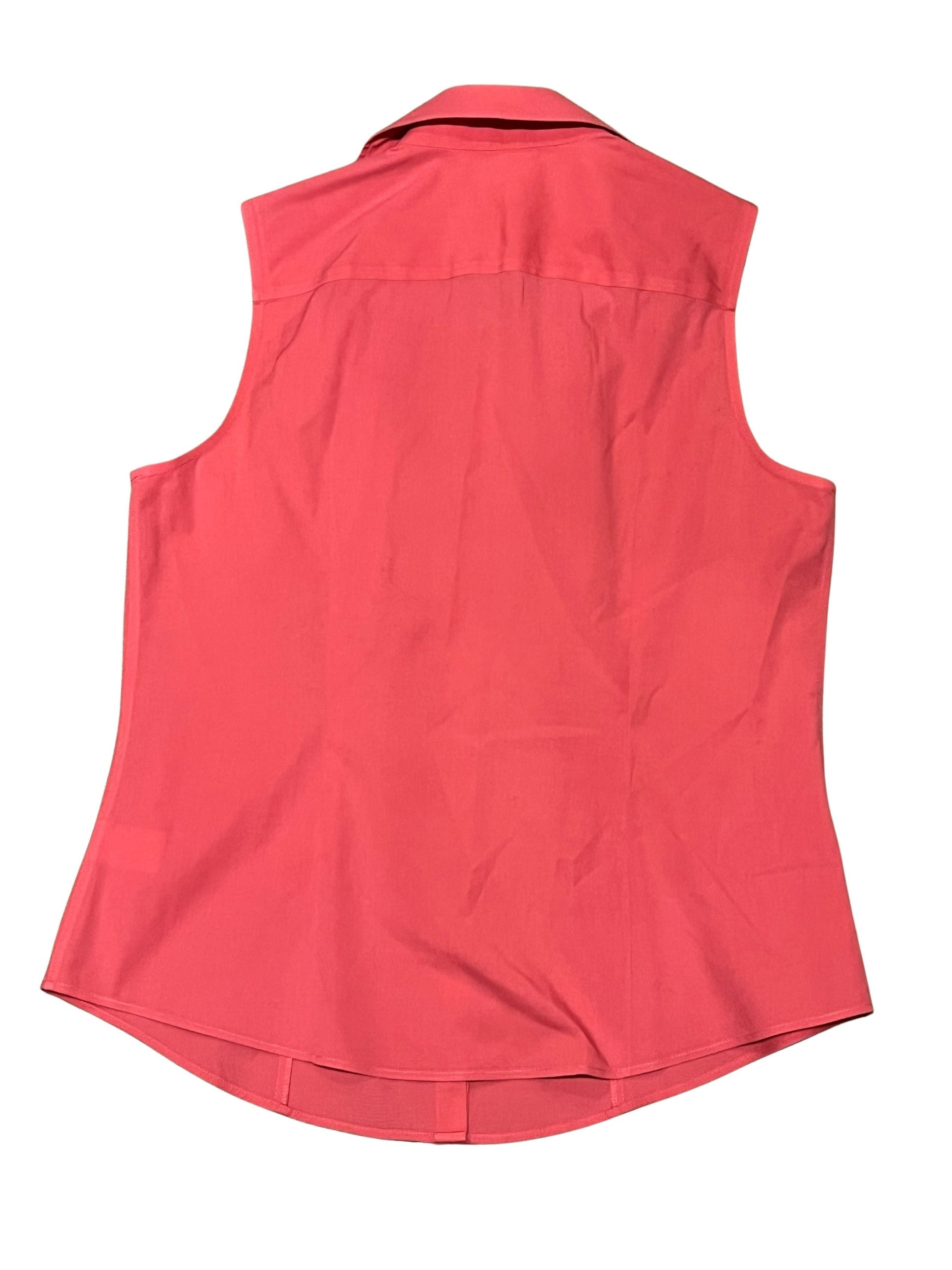 Talbots Women's Size 8 Coral Sleeveless Button-Up Blouse