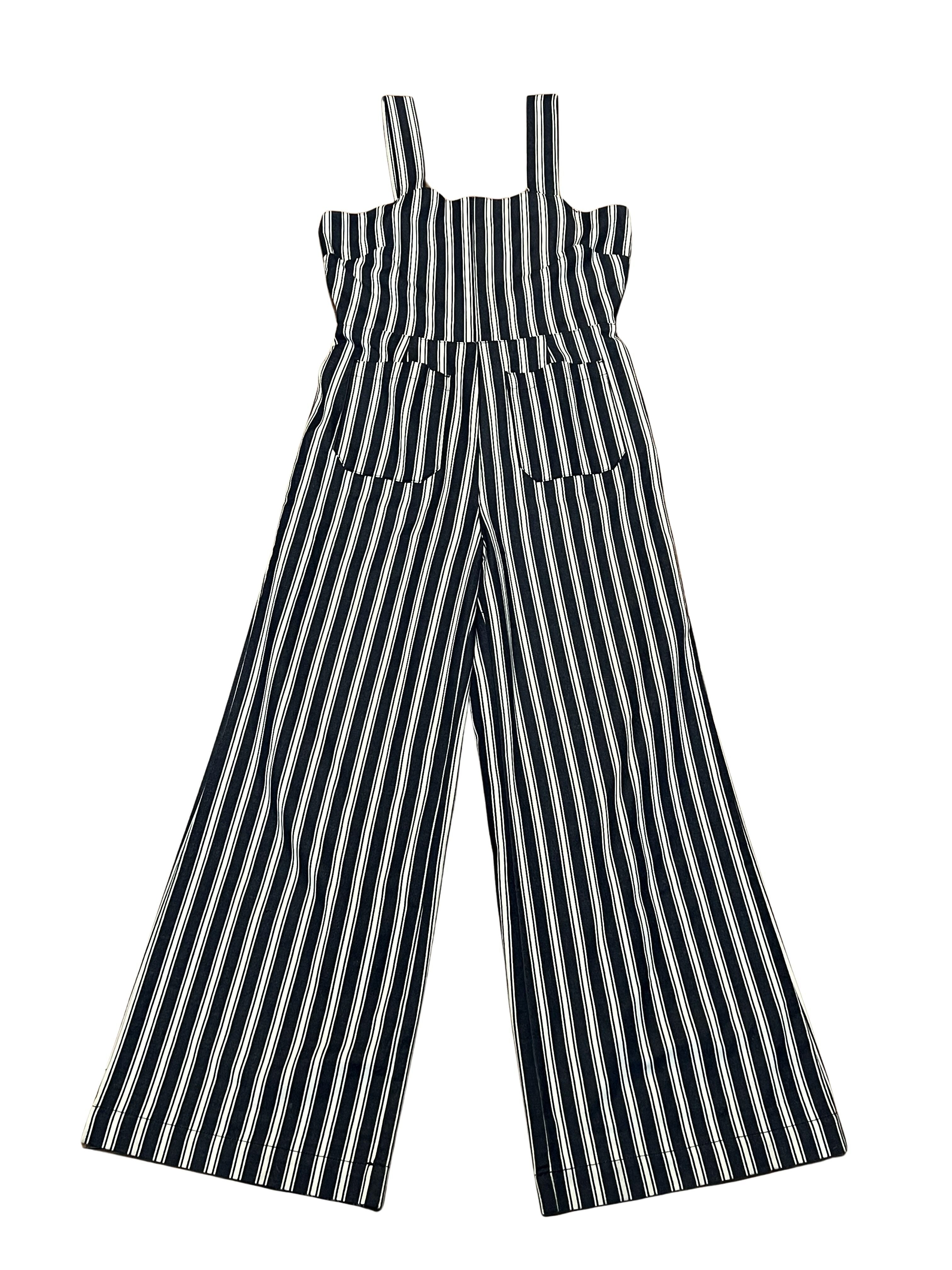 Rolla's Navy & White Striped Wide-Leg Jumpsuit