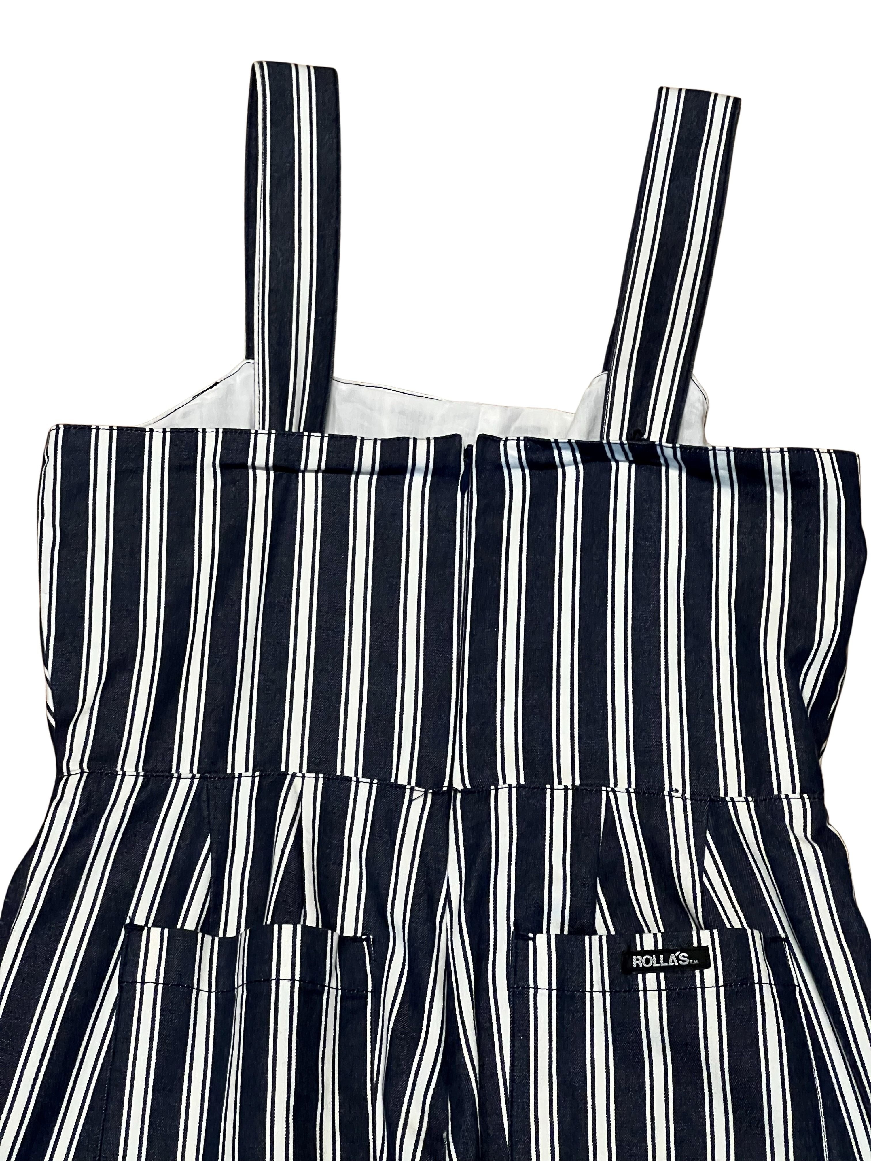 Rolla's Navy & White Striped Wide-Leg Jumpsuit