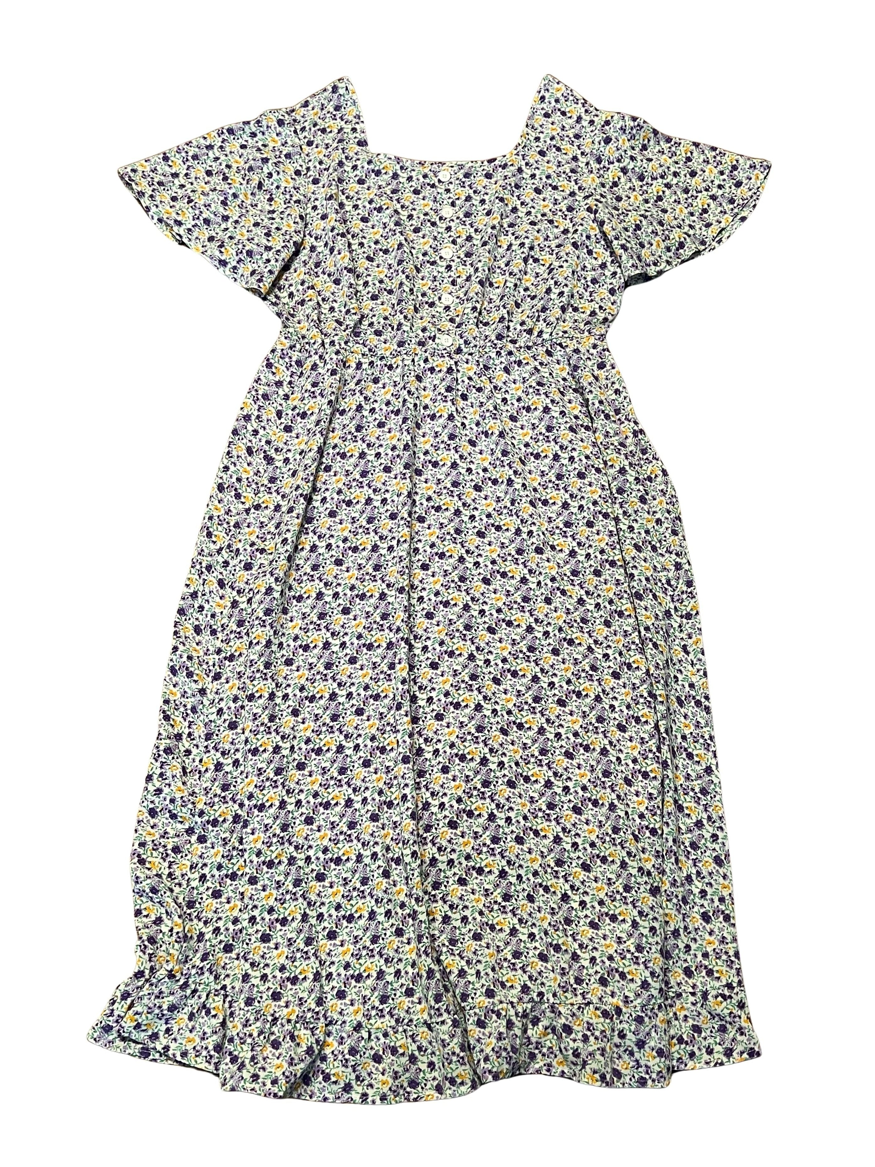 BloomChic Purple Floral Button-Back Dress Size 10-30