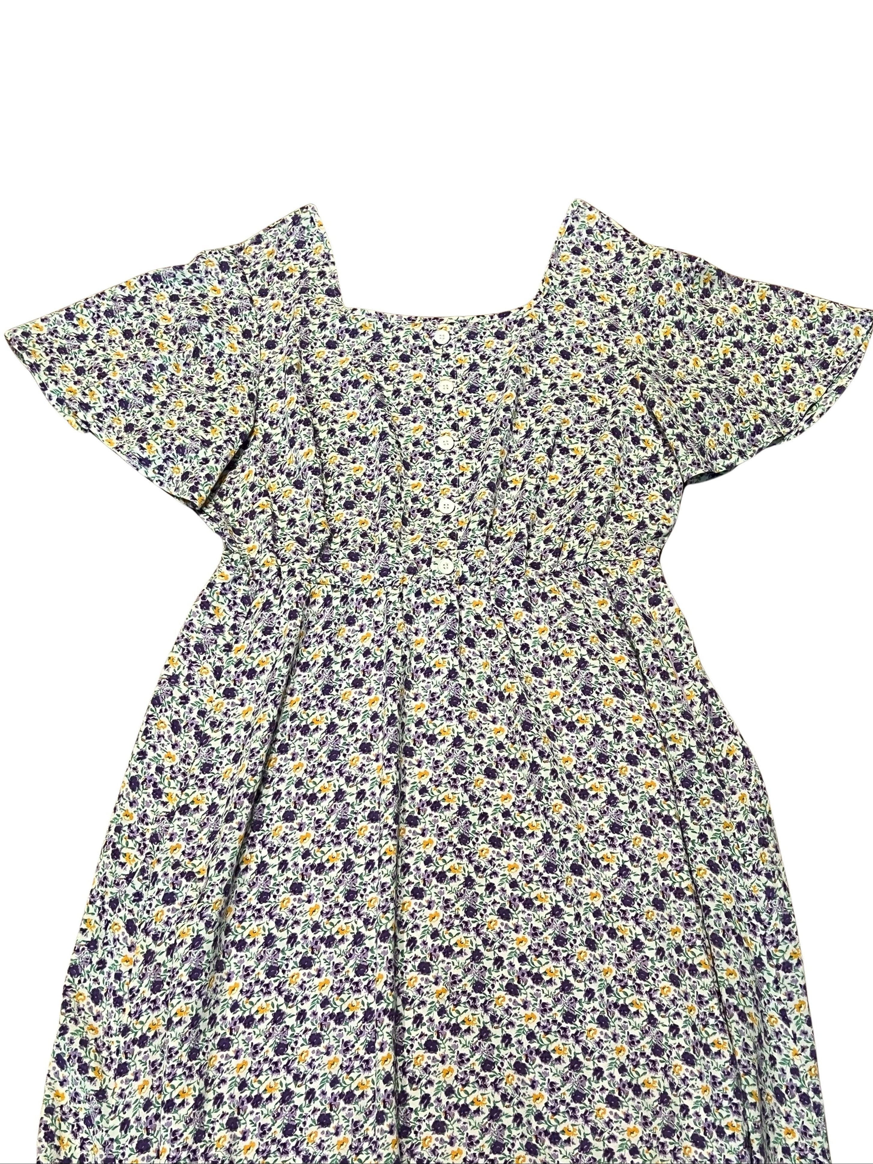 BloomChic Purple Floral Button-Back Dress Size 10-30