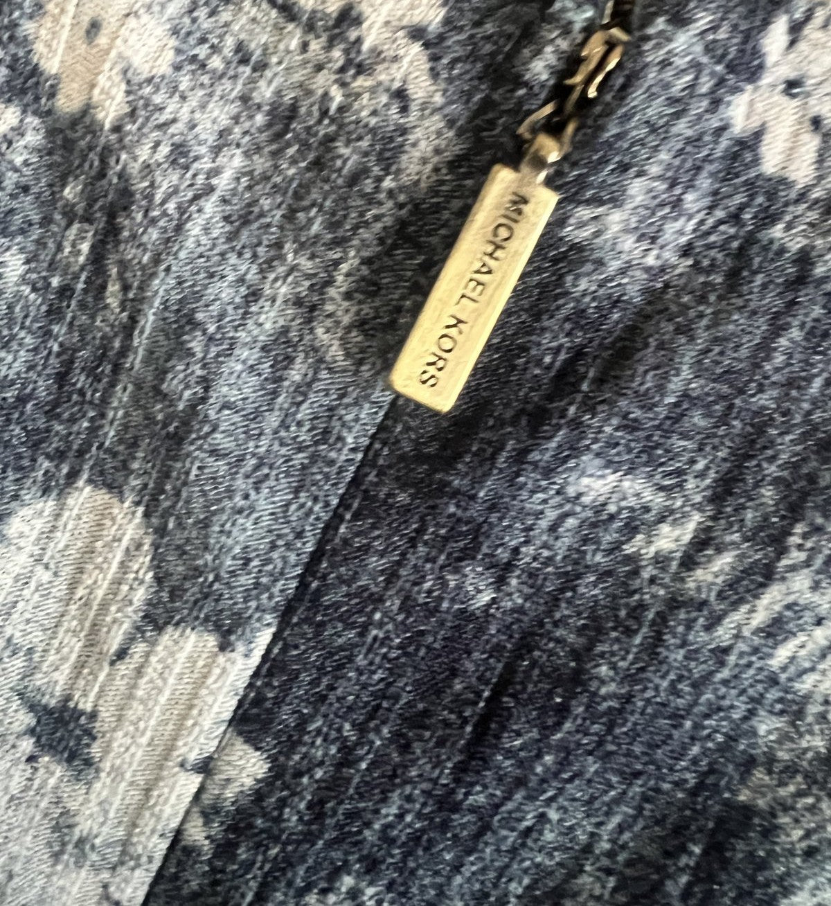 Michael Kors Blue Floral Fit & Flare Dress - Size S