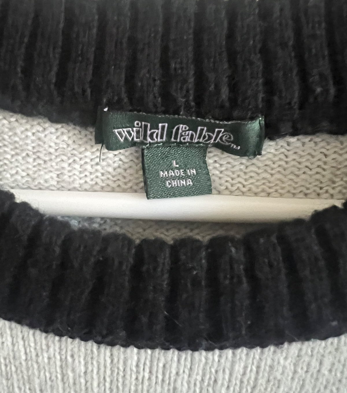 Wild Fable Black & White Striped Sweater - Women's Large