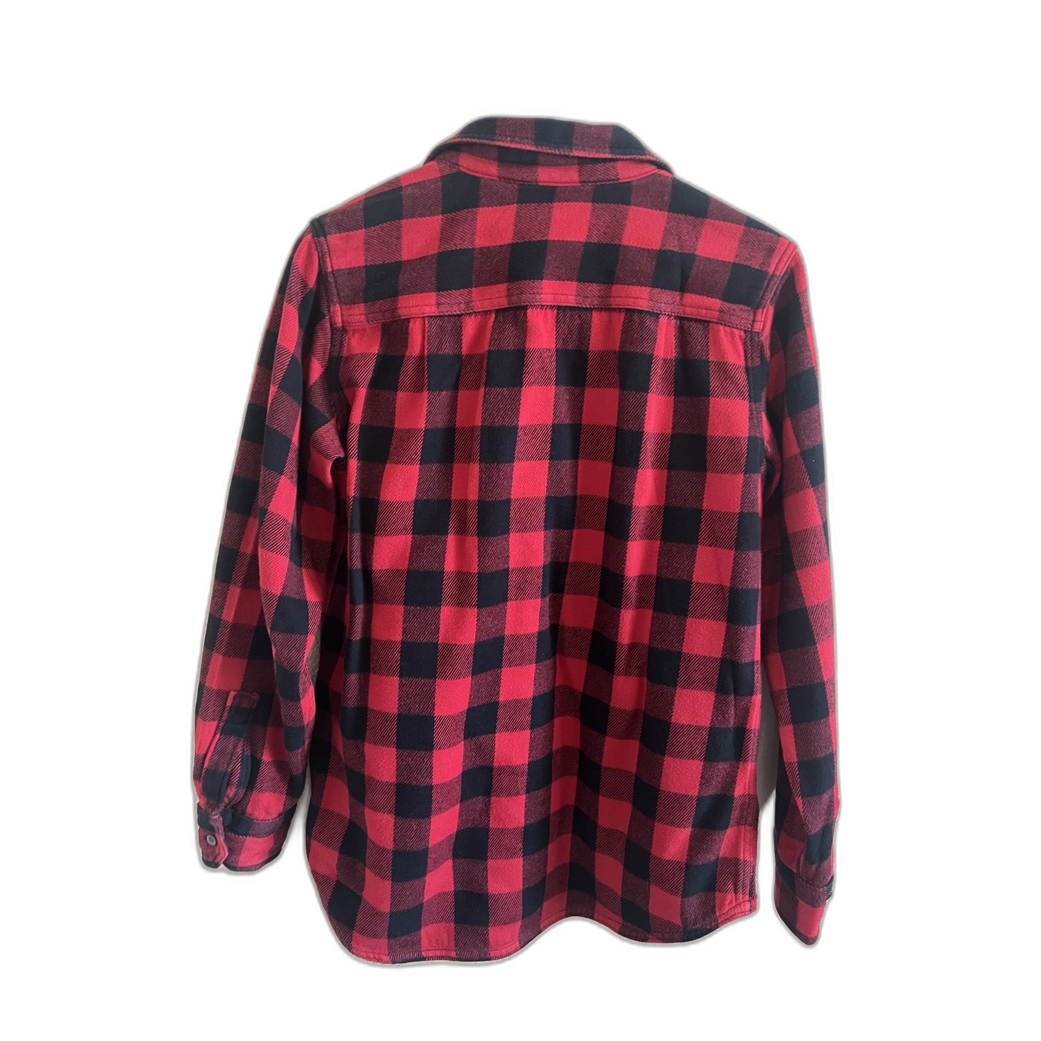 Woolrich Red & Black Buffalo Plaid Flannel Shirt Size S