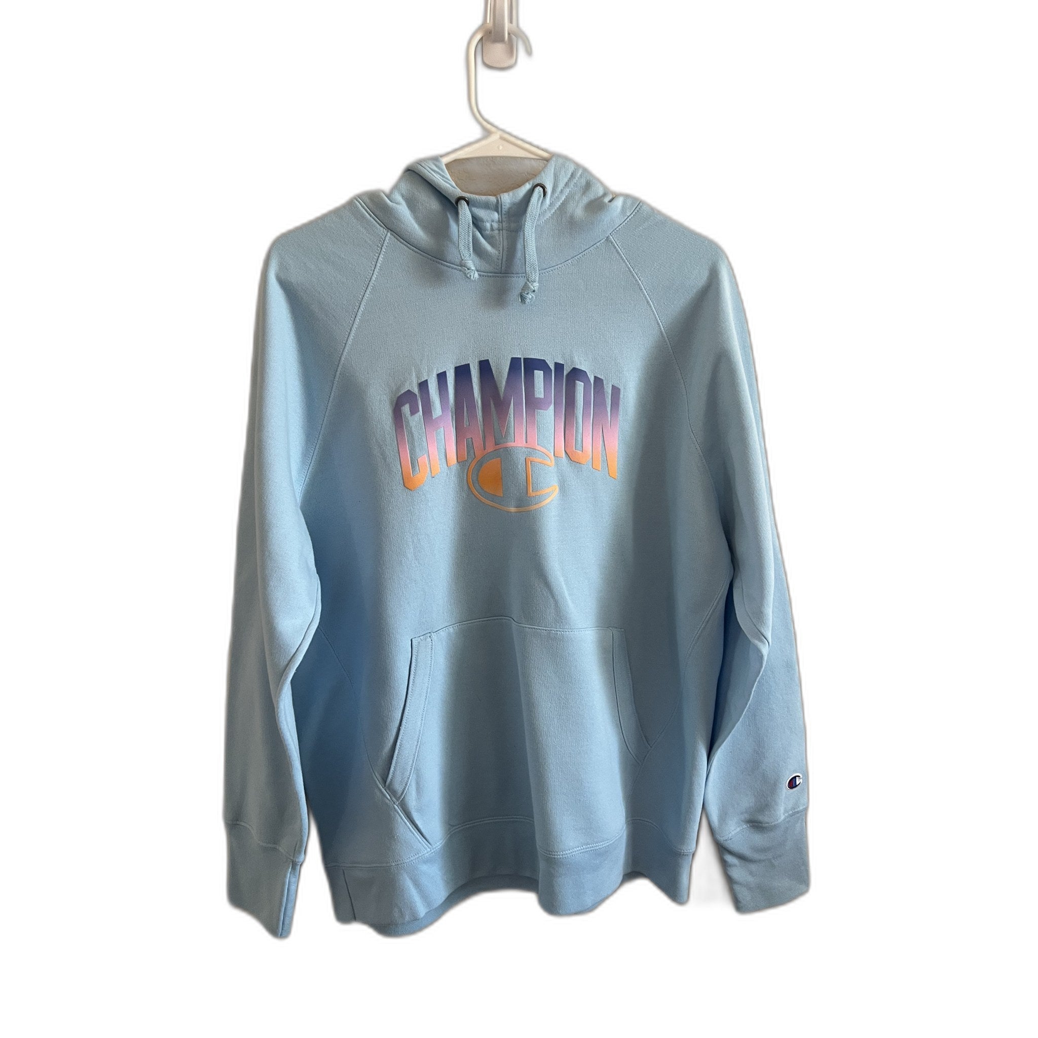 Champion Authentic Athleticwear Light Blue Pullover Hoodie Size L