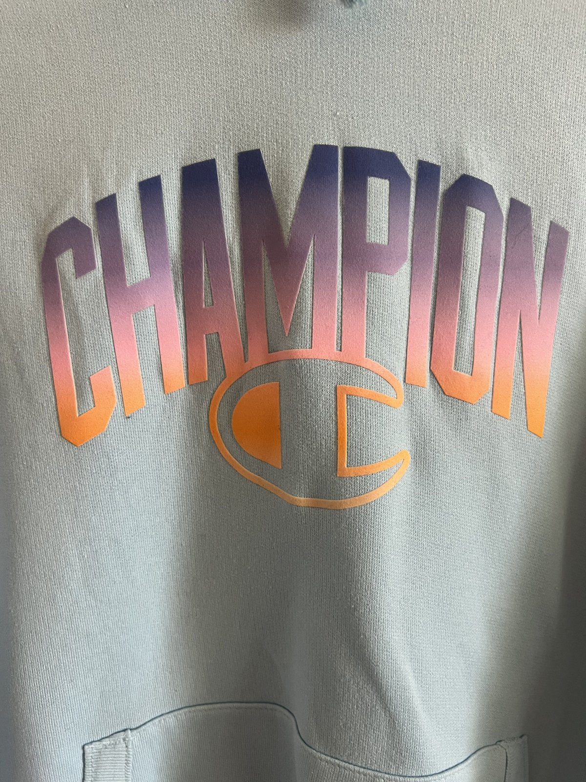 Champion Authentic Athleticwear Light Blue Pullover Hoodie Size L