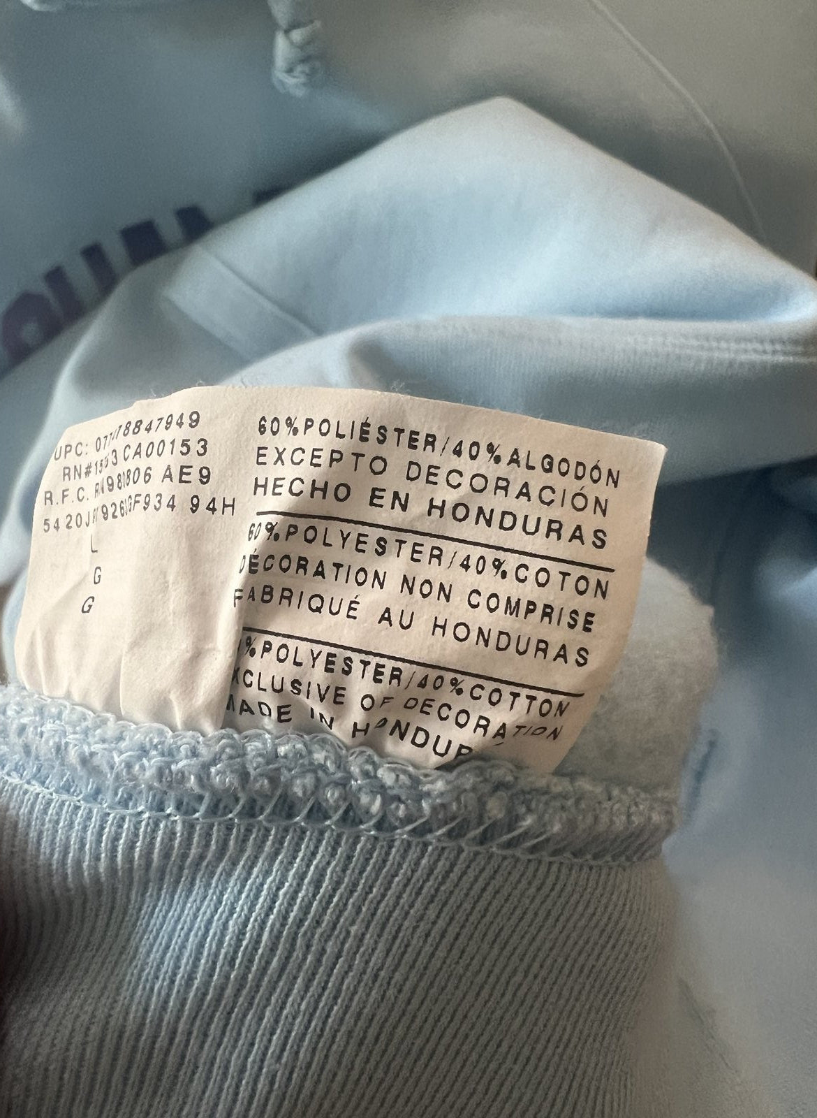 Champion Authentic Athleticwear Light Blue Pullover Hoodie Size L