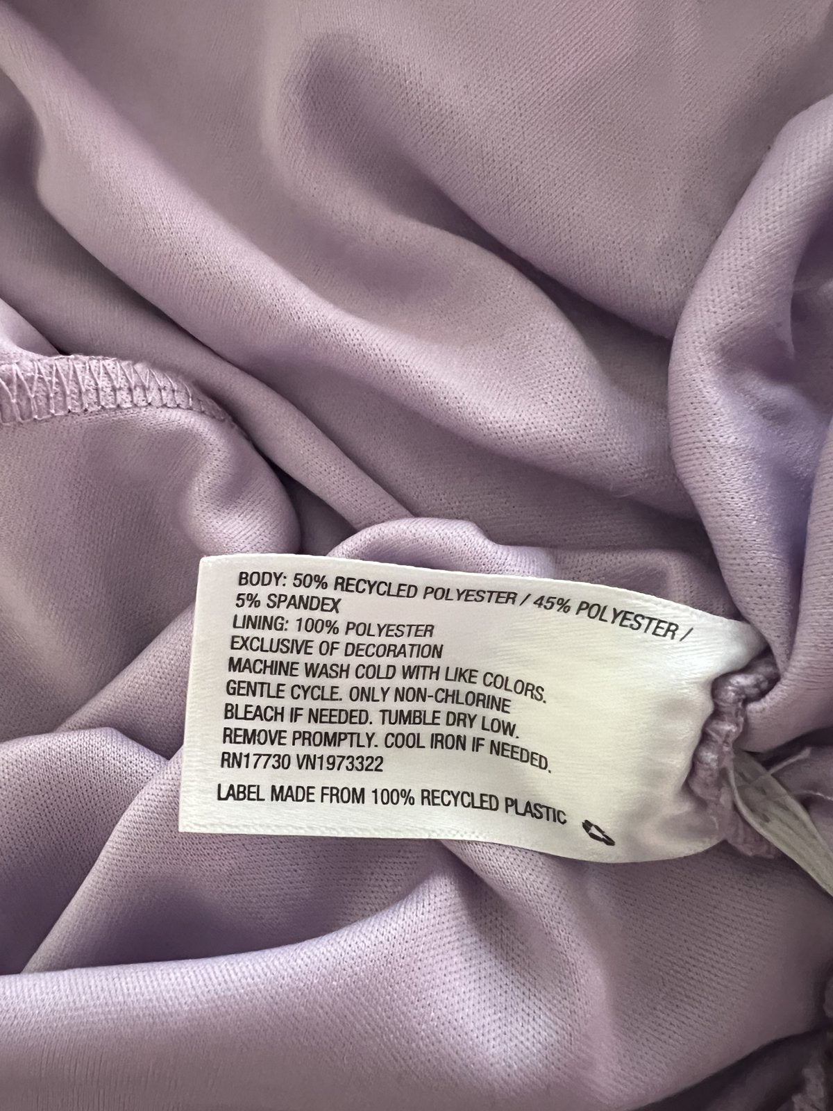 Lavender Purple Floral Print Slip Dress with Lace Trim & Asymmetric Hem