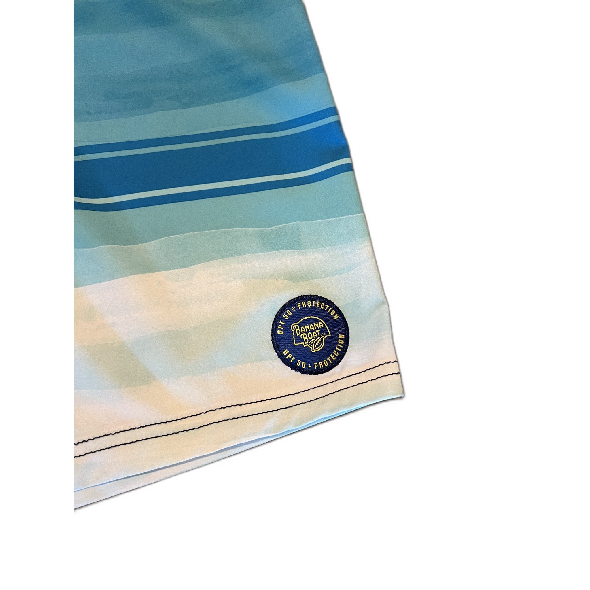 Banana Boat Men's Blue Ombre Striped Board Shorts UPF 50+
