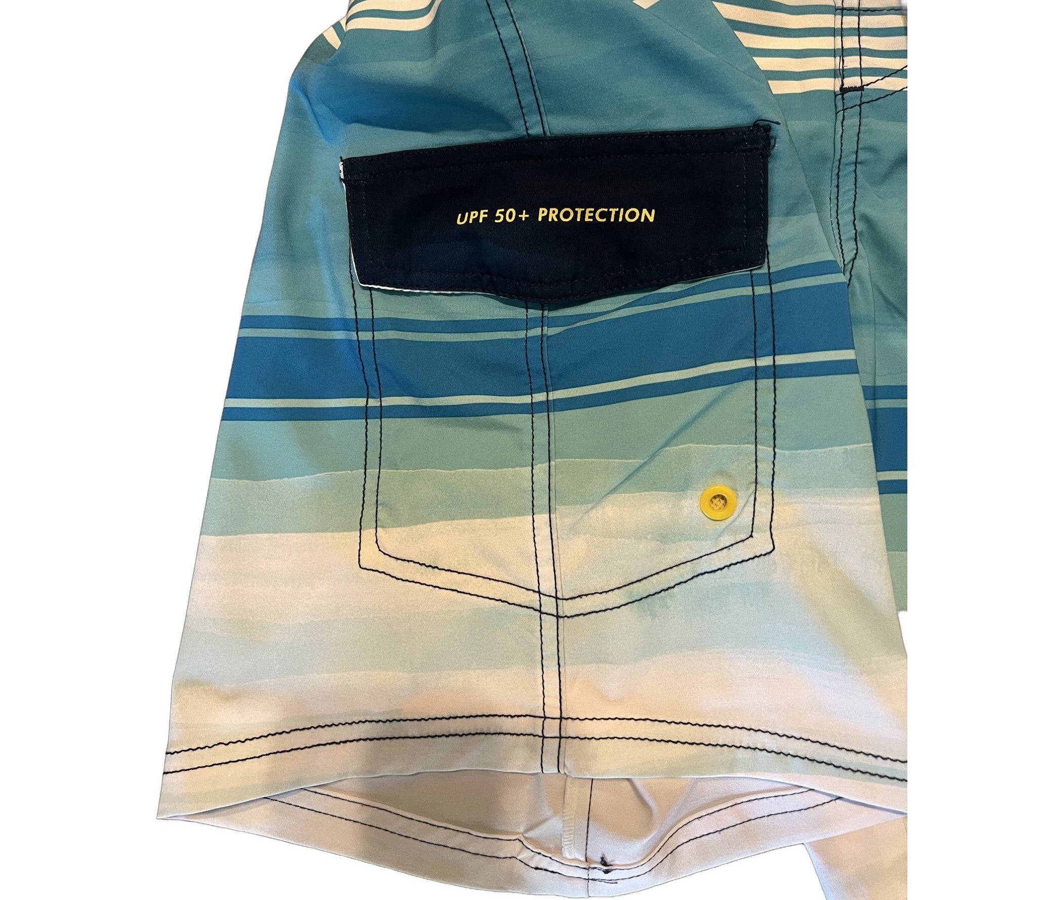 Banana Boat Men's Blue Ombre Striped Board Shorts UPF 50+