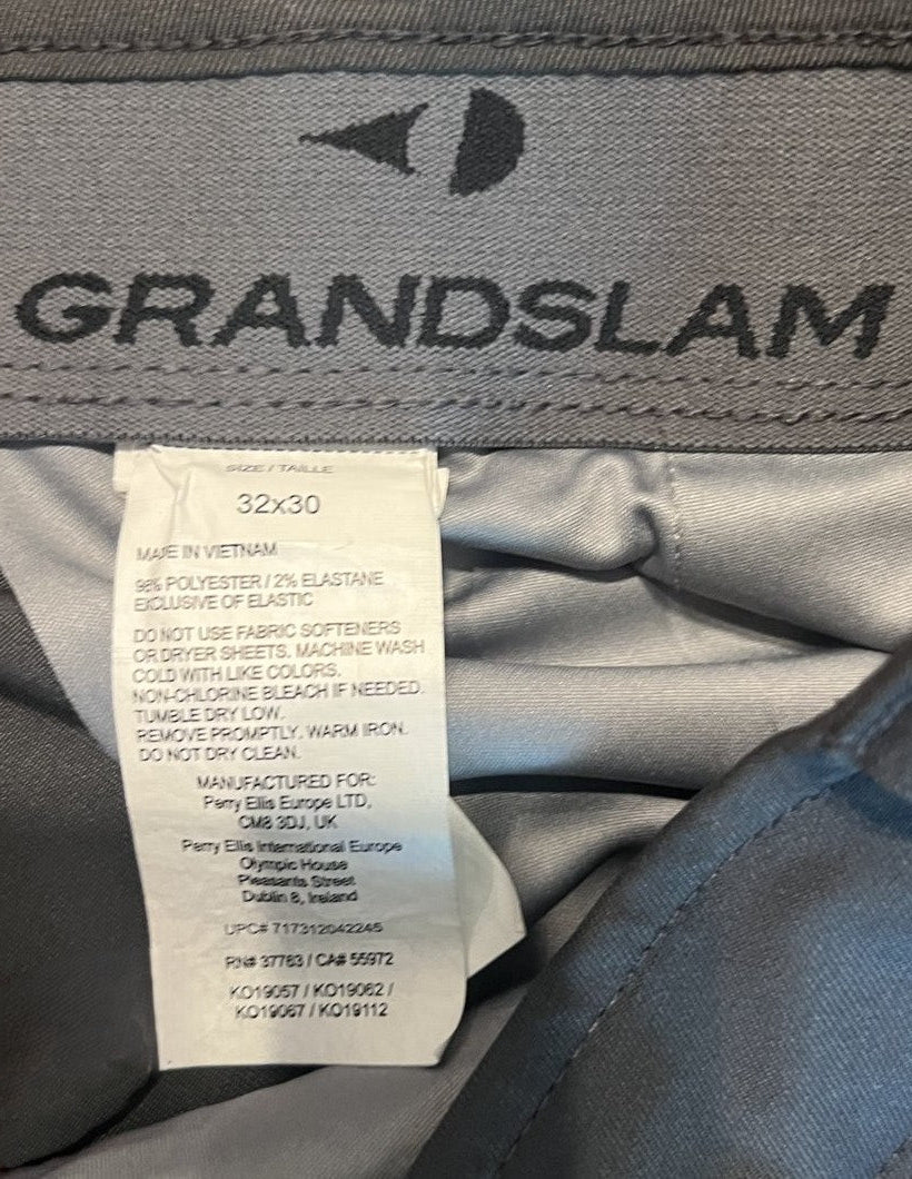 Grand Slam Men's Golf Pants Dark Gray Size 32x30