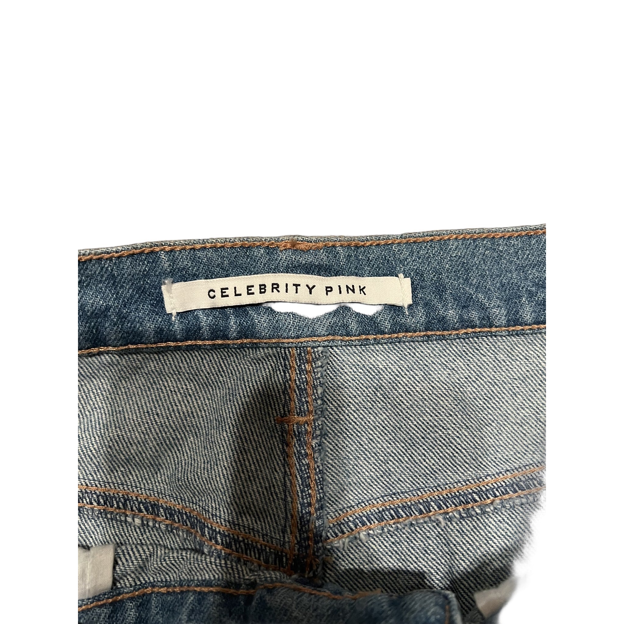 Celebrity Pink Ultra Hi-Rise Distressed Denim Shorts Size 11/30 NWT