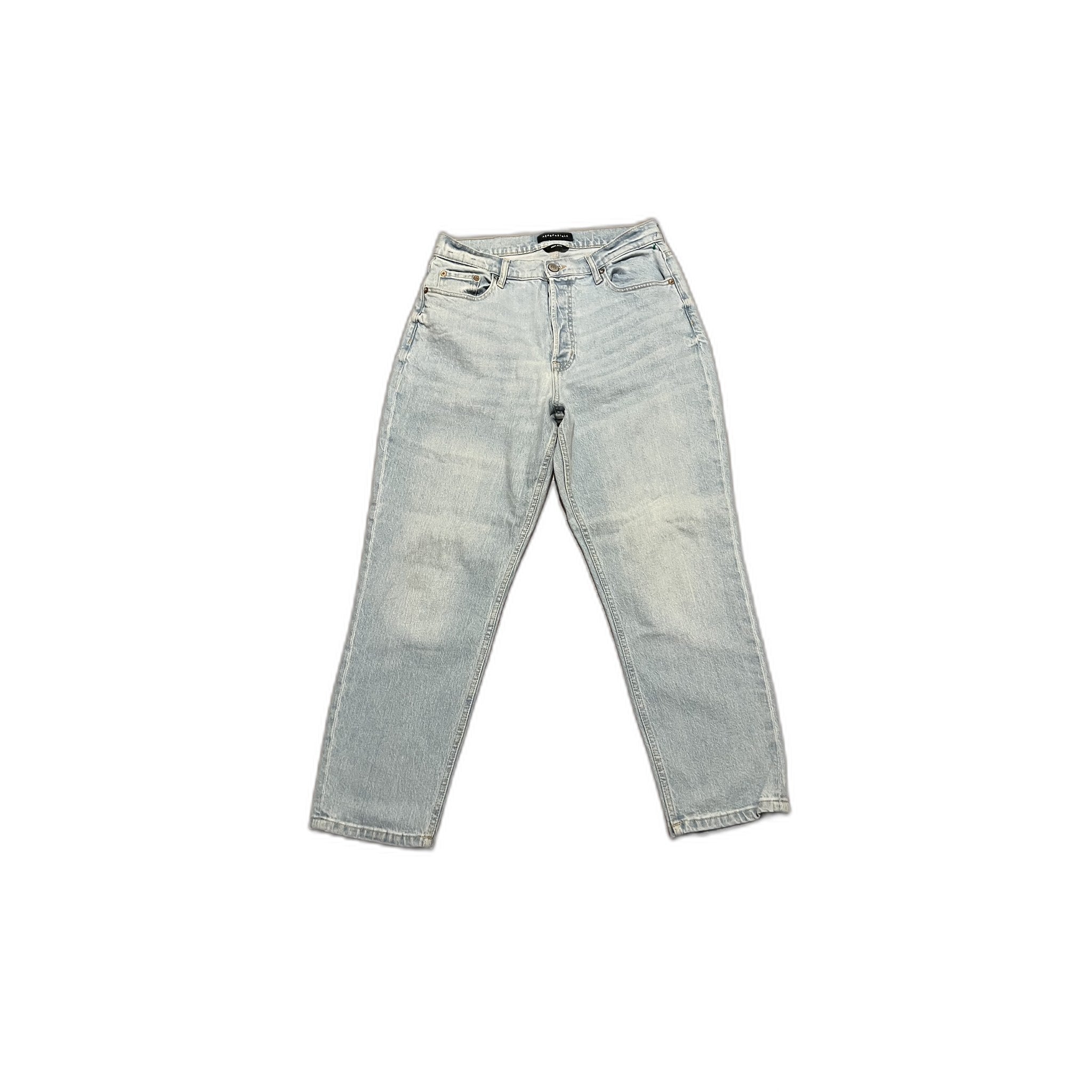Aeropostale Mom Jean Light Wash High-Rise Denim