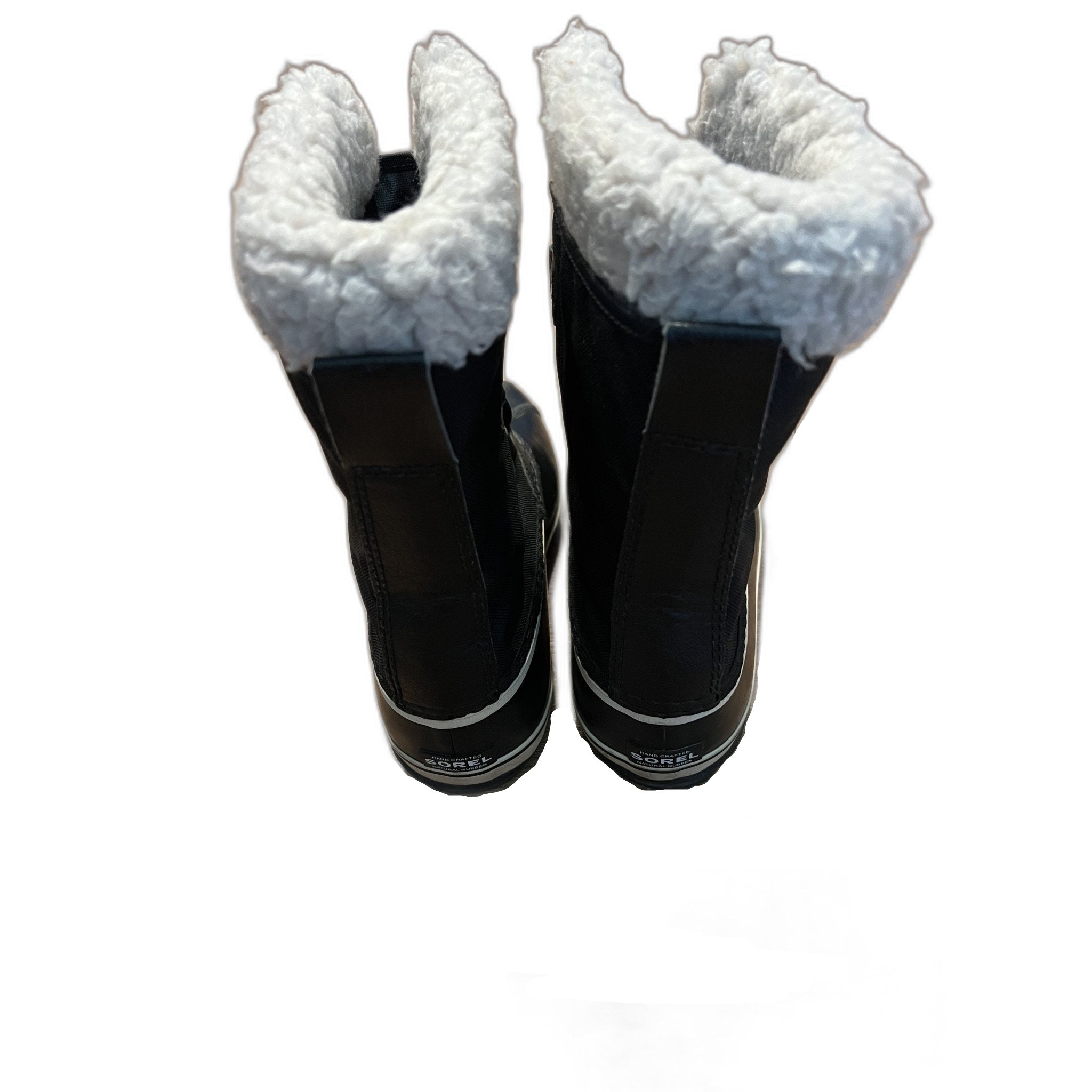 Sorel Waterproof Snow Boots Black Faux Fur Trim Women's Size 6