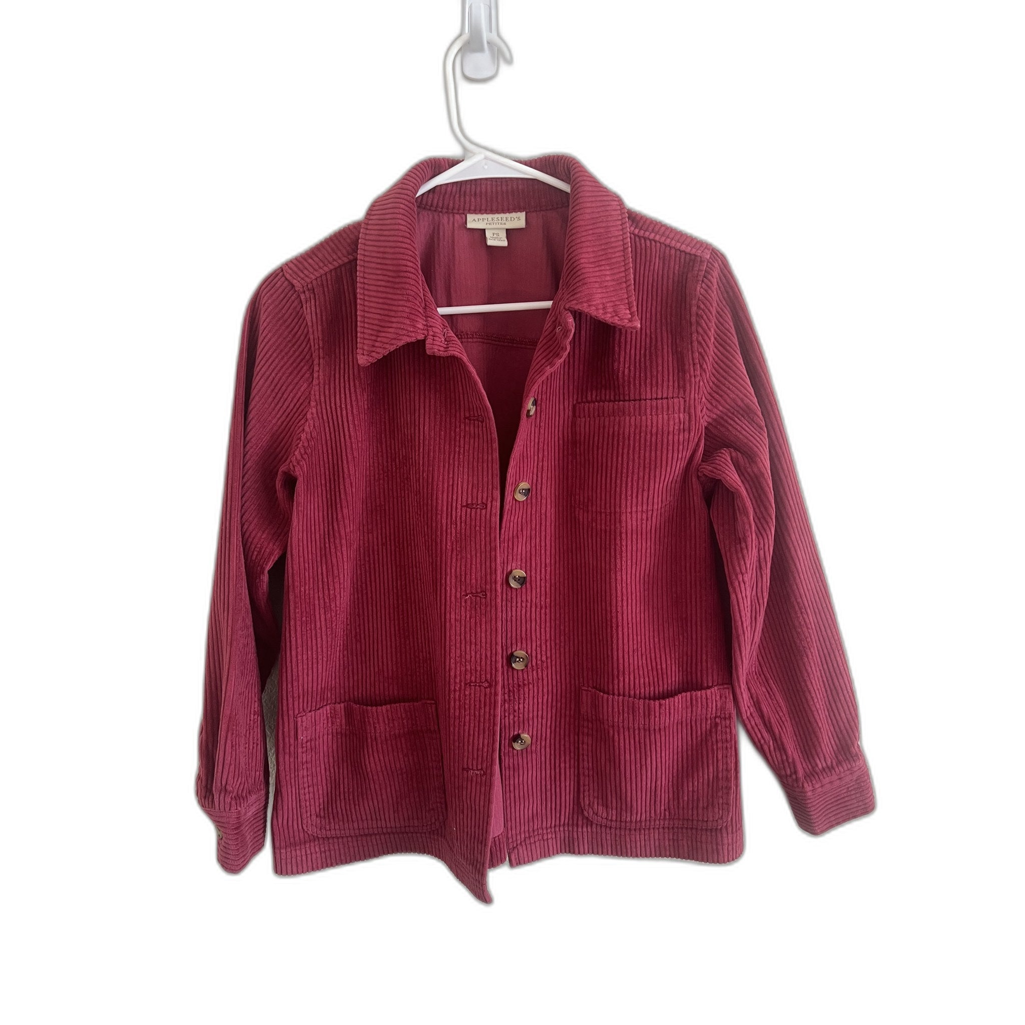 Appleseed's Petites Corduroy Chore Jacket - Pink, Size PS