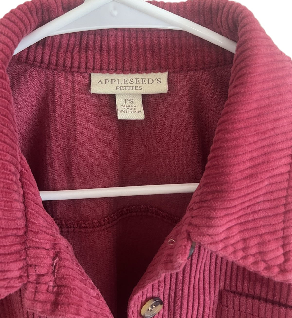Appleseed's Petites Corduroy Chore Jacket - Pink, Size PS
