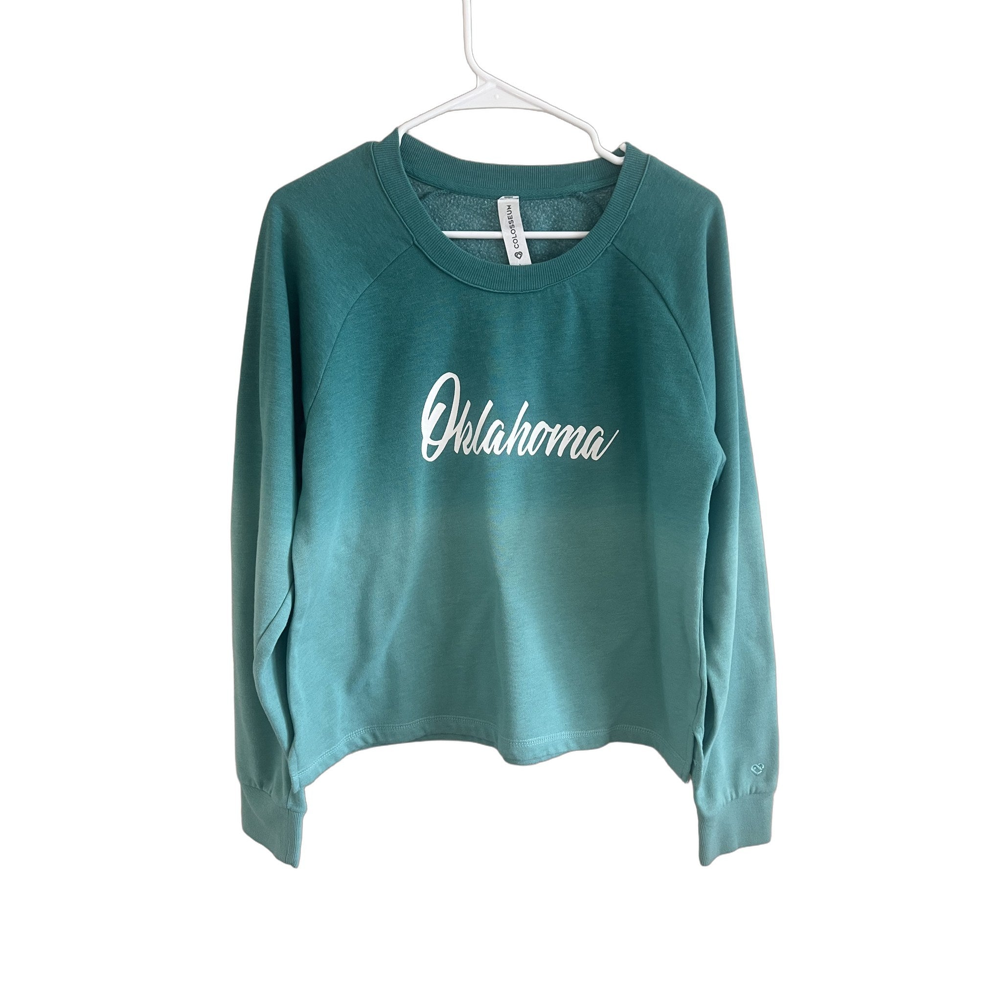 Colosseum Oklahoma Ombre Crewneck Sweatshirt - Women's L